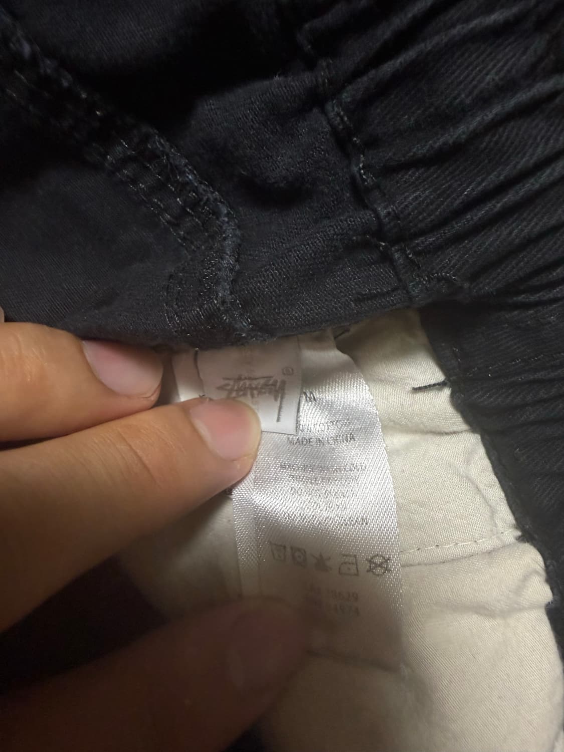 [M] 스투시 브러쉬드 비치 쇼츠 블랙 상품이미지3