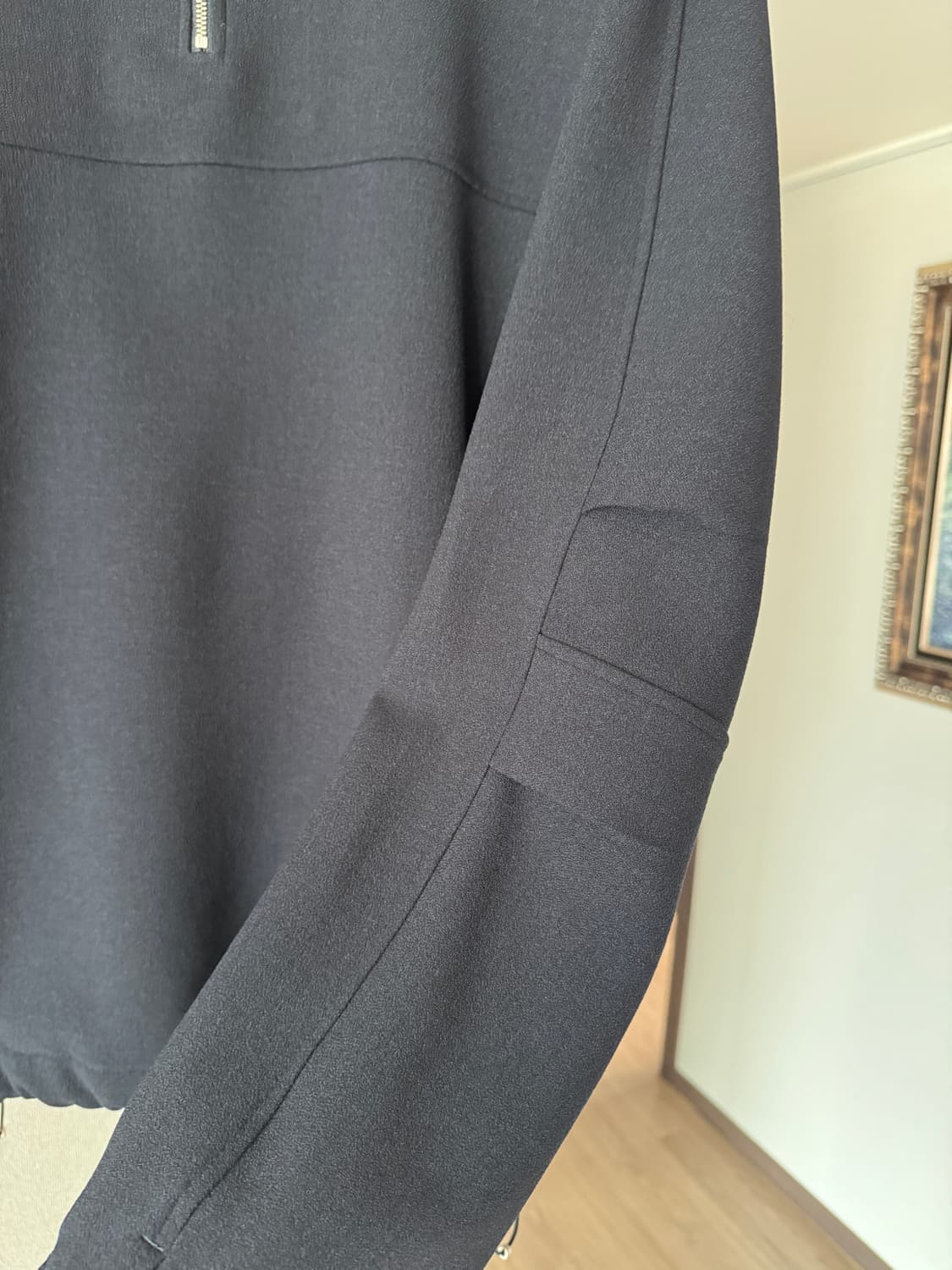 솔리드옴므 오버핏 쉘파카 반집업 맨투맨 48사이즈 판매 상품이미지2