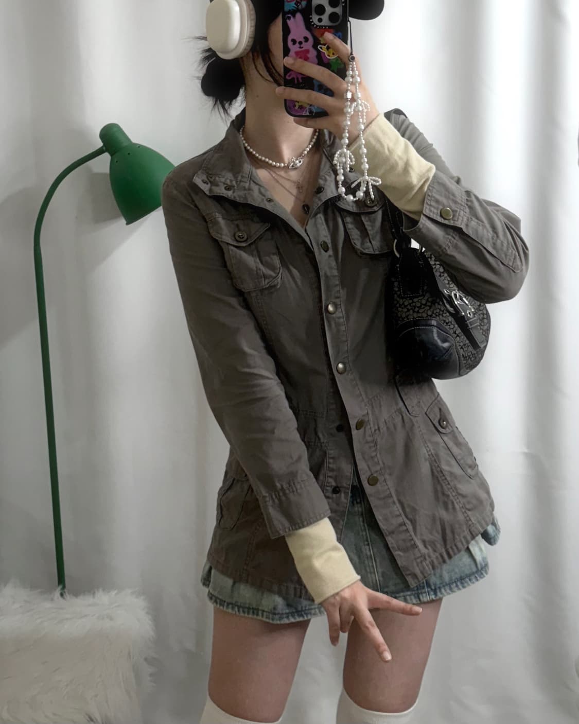 차콜 그레이 Y2K 자켓 상품이미지1
