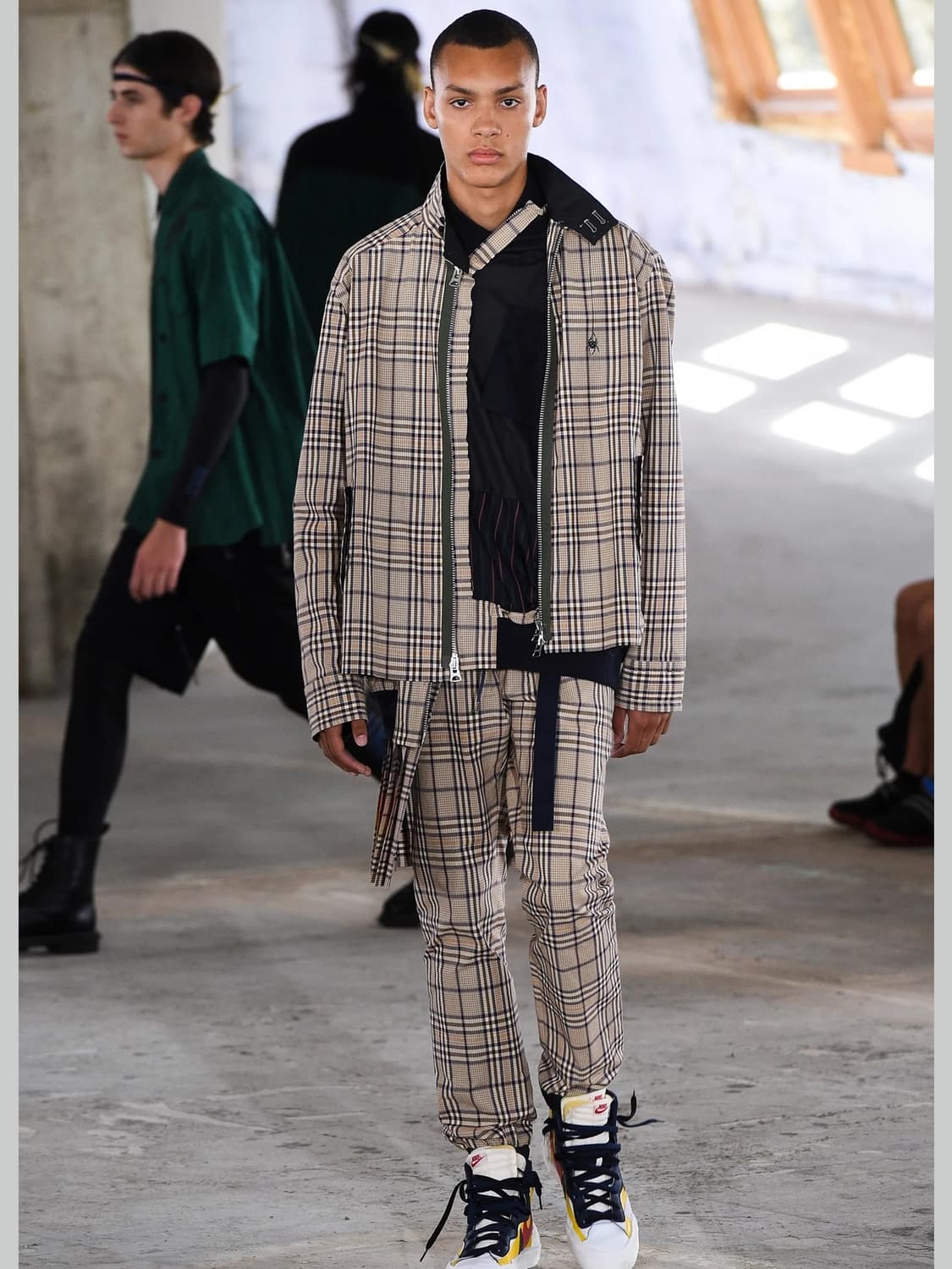 Sacai x dr.woo 체크 레이어드 자켓 상품이미지4