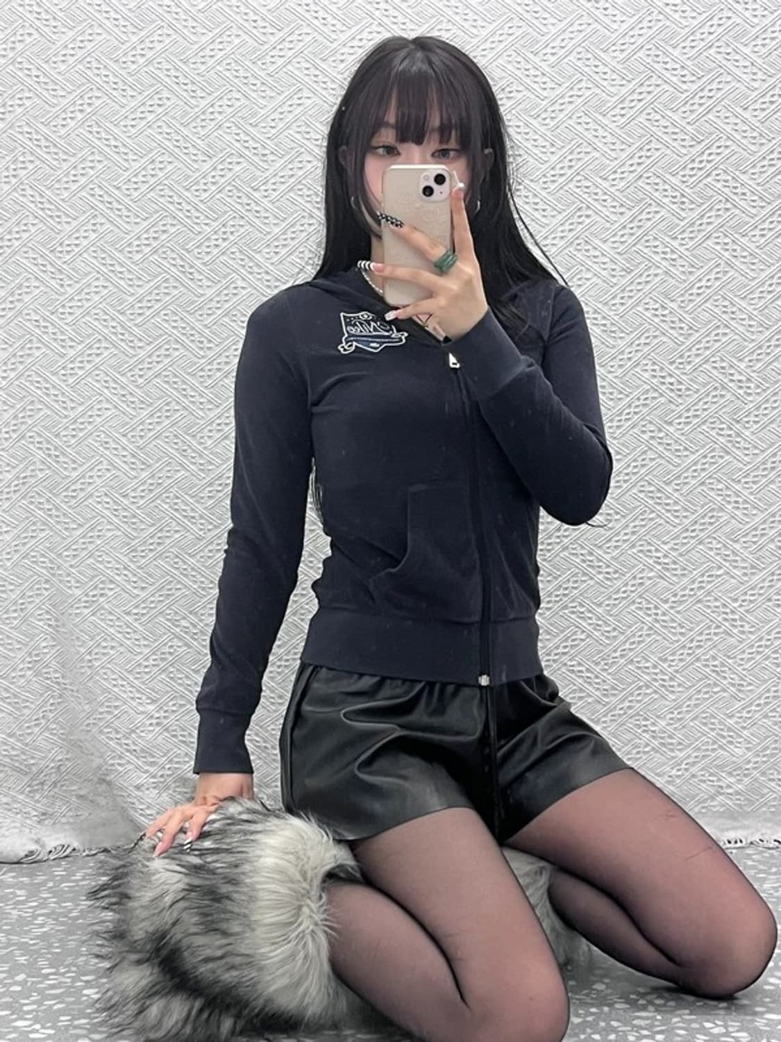 나이키 Y2K 레트로 키치 딱붙핏 후드집업 M C10460 상품이미지1