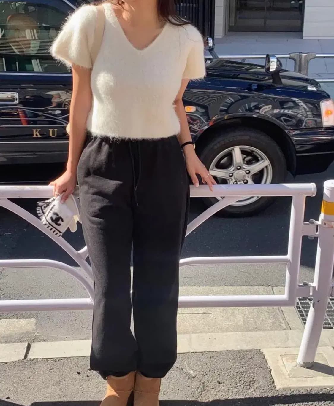 Leeds 더위시(현 리즈) 미우 알파카 반팔 니트 판매 상품이미지1