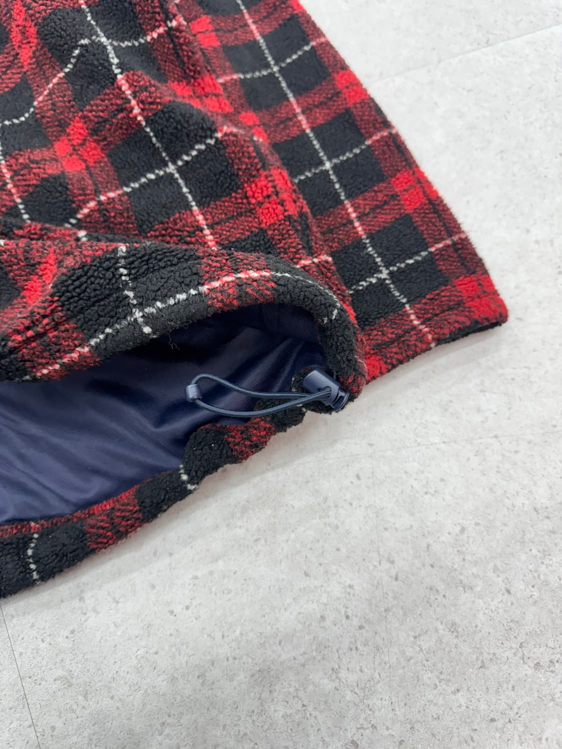 콜럼비아 뽀글이 체크 플리스 집업 상품이미지5