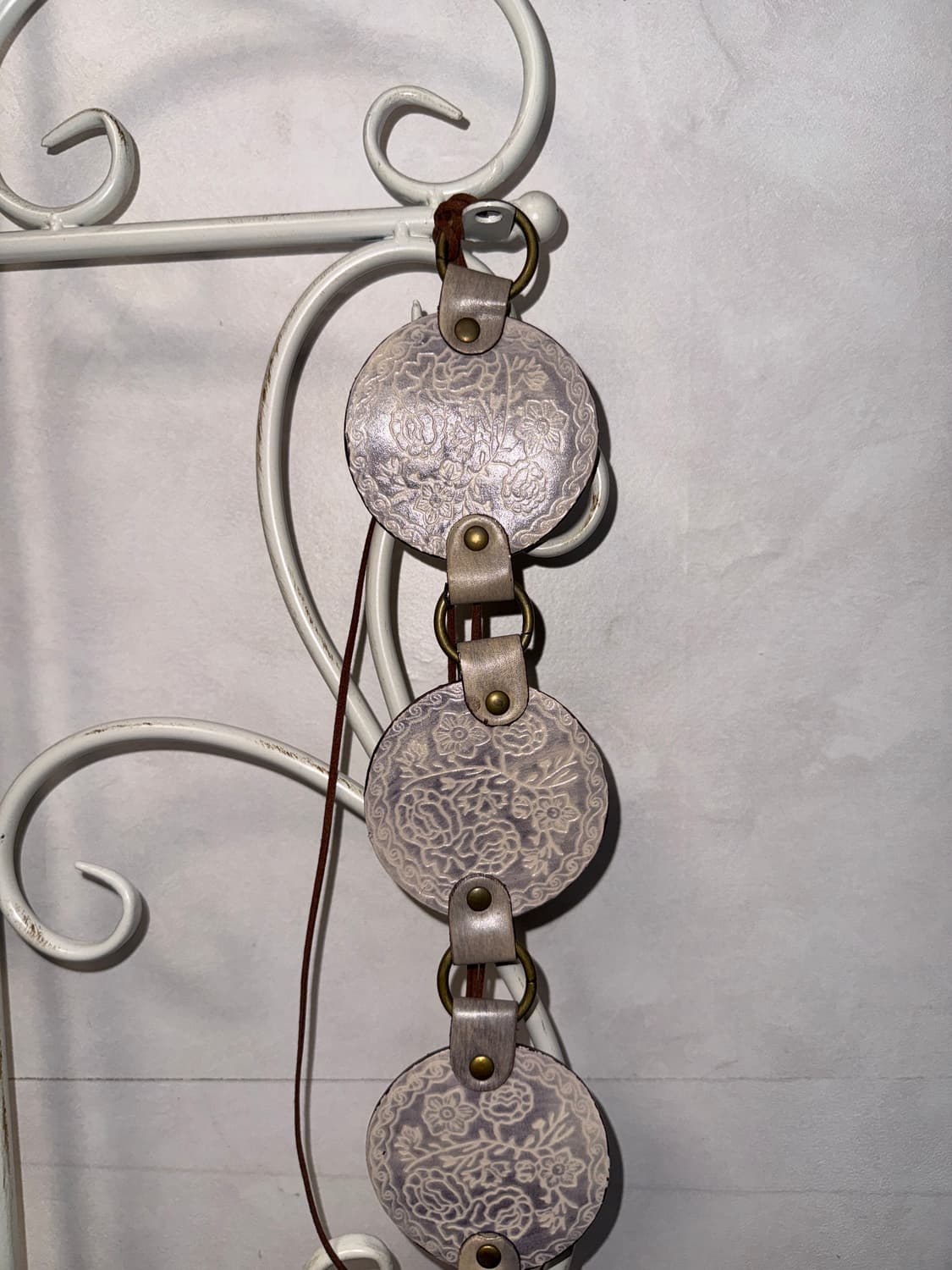 Mute lavender oriental flower strap belt 상품이미지3