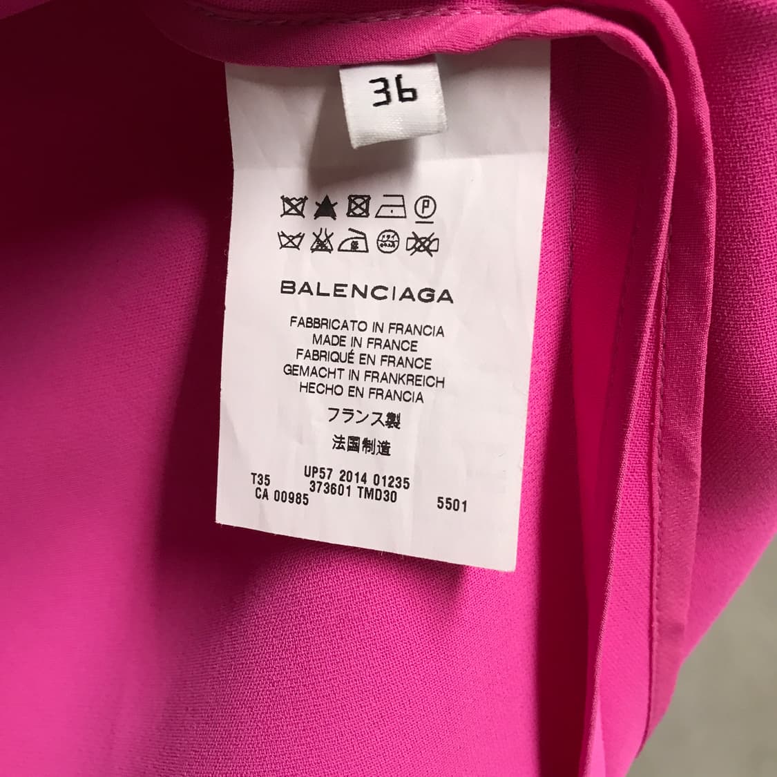 발렌시아가 슬리브리스 블라우스 핑크 36(W) 상품이미지6