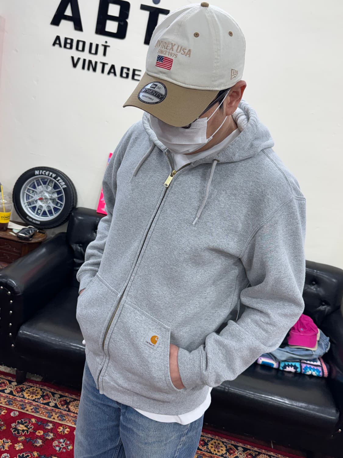 칼하트 k122 미드웨이트 후드집업 M 상품이미지2