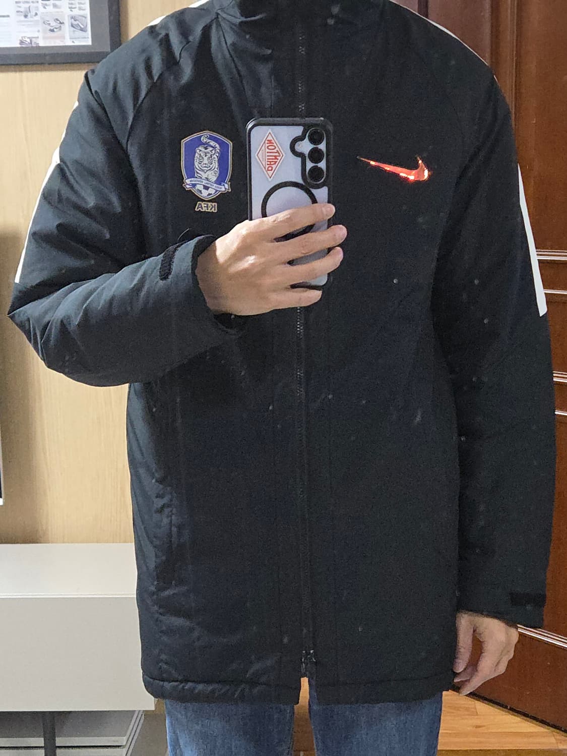 (착샷) 나이키 국가대표 유니폼 미드필드 패딩 자켓 레트로  상품이미지9