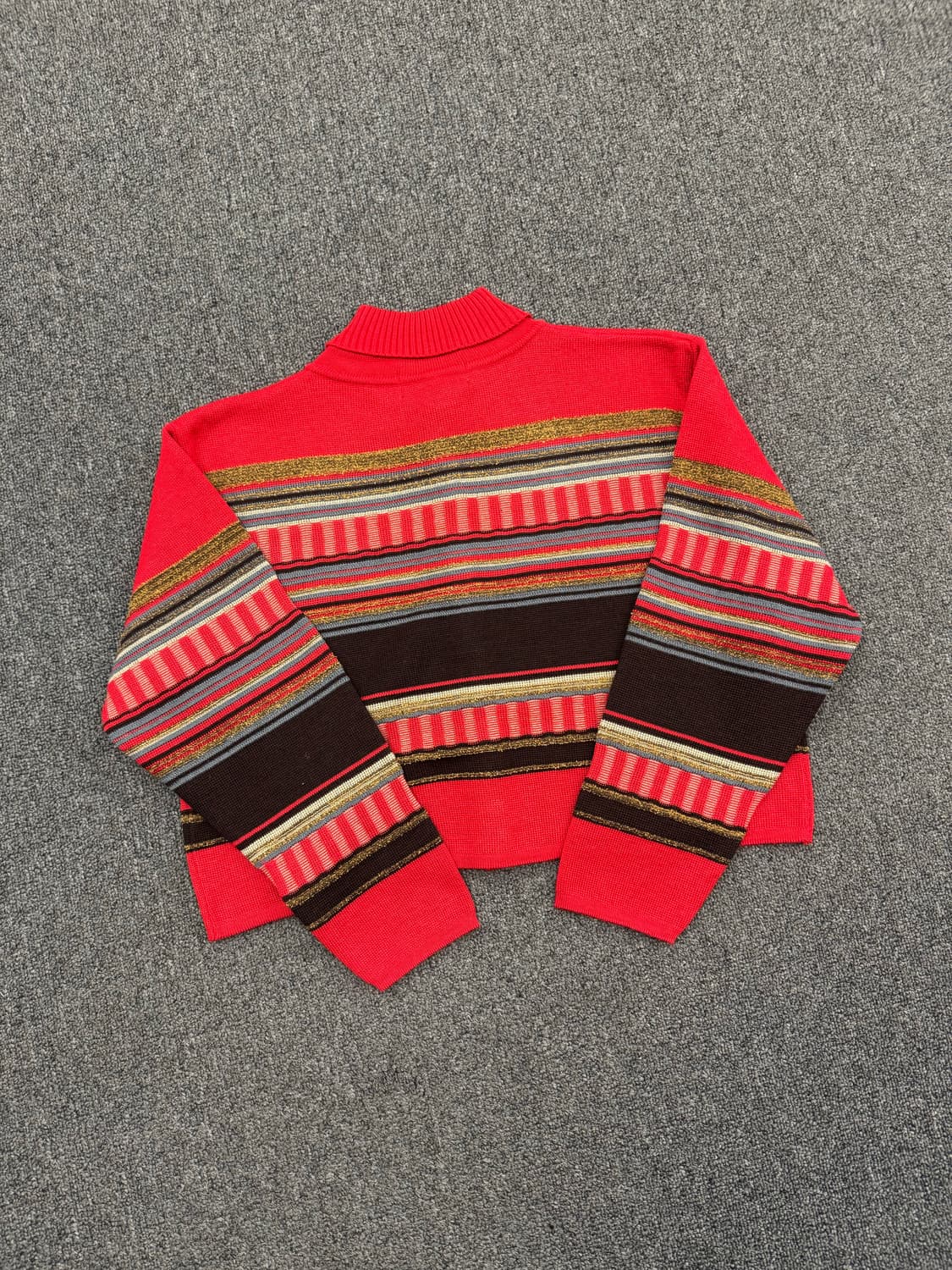 OS)You visage 빈티지 패턴 카라 니트 가디건 상품이미지4