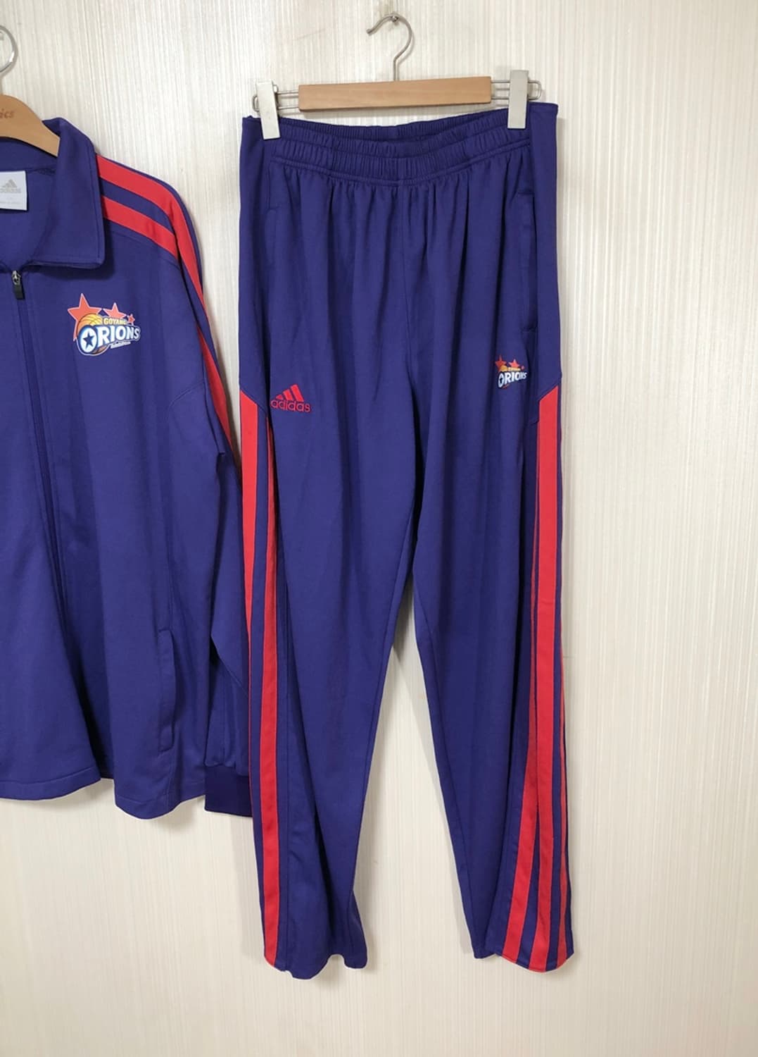 KBL 아디다스 고양오리온스 선수지급 트레이닝자켓/팬츠세트 115 상품이미지8