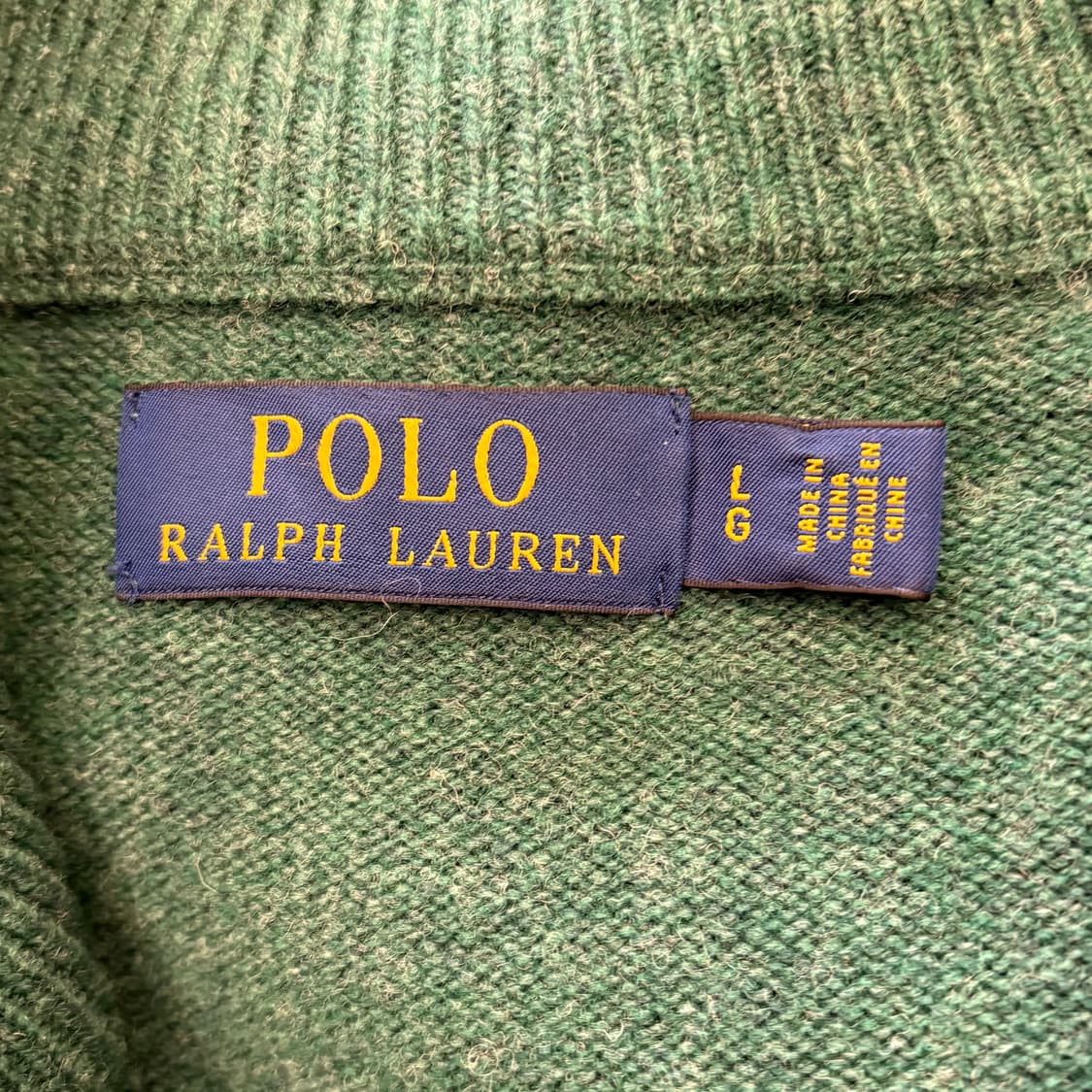 Polo Ralph Lauren 100% 울 민트그린 반집업 니트 상품이미지3