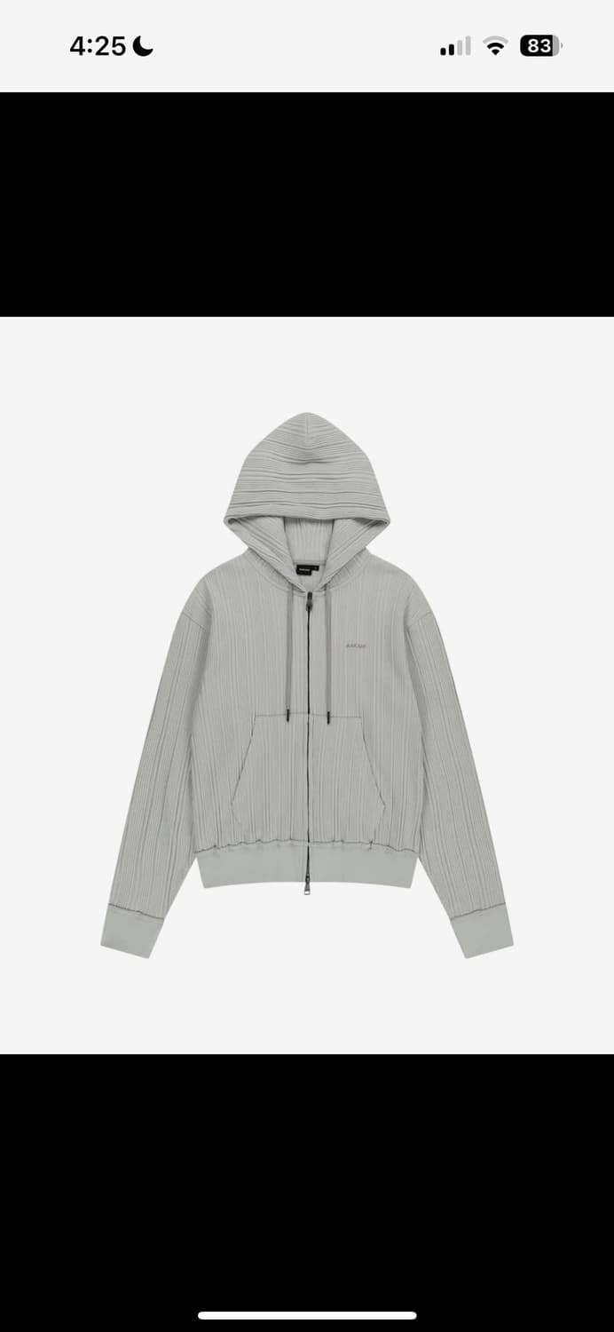 아캄 AAKAM Knitted Zip-up Hoodie (Ivory) 상품이미지1