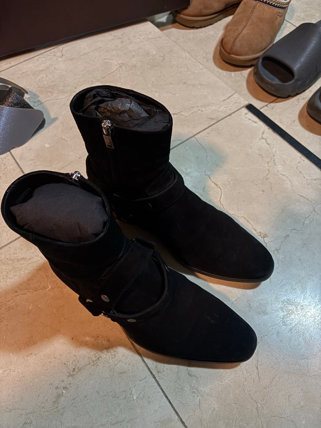 생로랑 모터사이클 와이어트 하네스 블랙 스웨이드 부츠 43사이즈 상품이미지1
