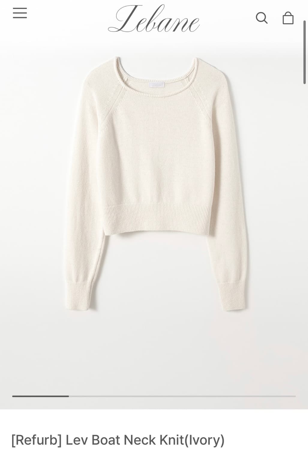 Lebane Lev boat neck Knit 아이보리 니트 상품이미지1