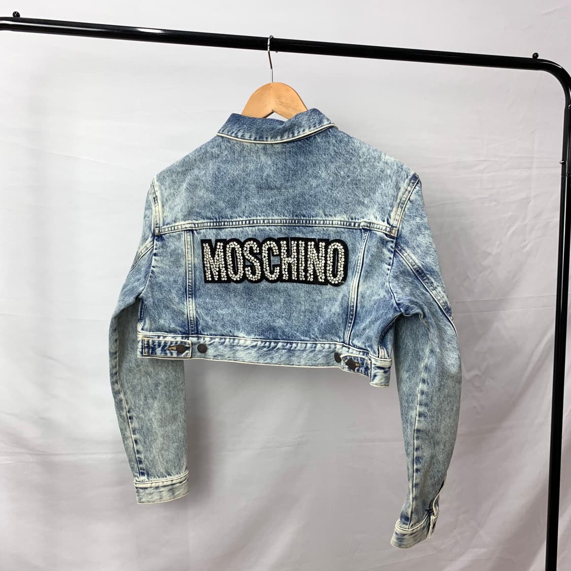 h&m x 모스키노 크롭 데님 자켓 상품이미지1