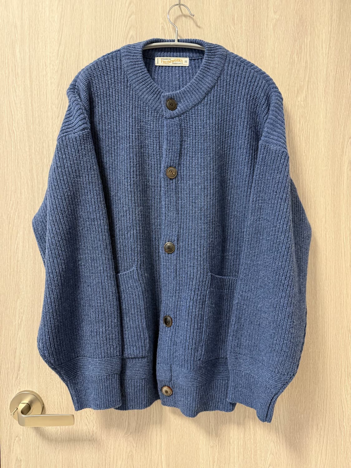 프리즘웍스 헤비울가디건 블루 M 상품이미지4