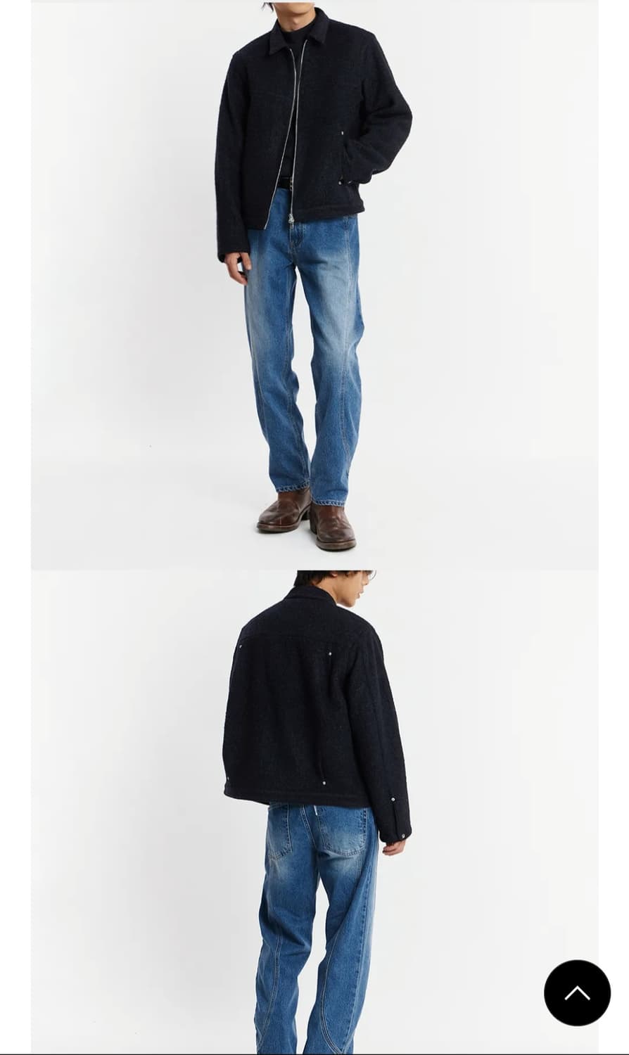 언어펙티드 울 트러커 자켓 네이비 S 새제품급 상품이미지4