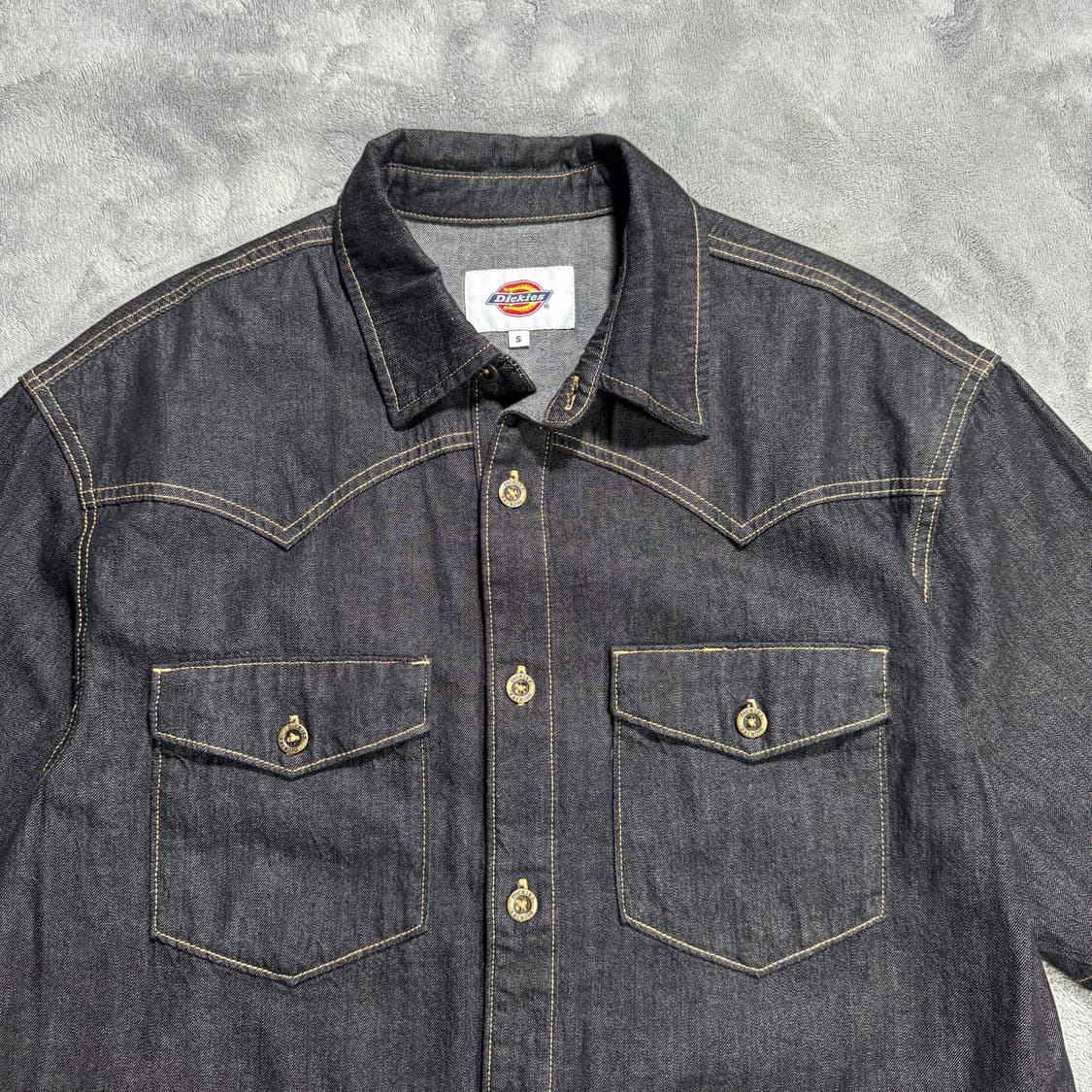 디키즈 데님 웨스턴 반팔 셔츠 상품이미지2