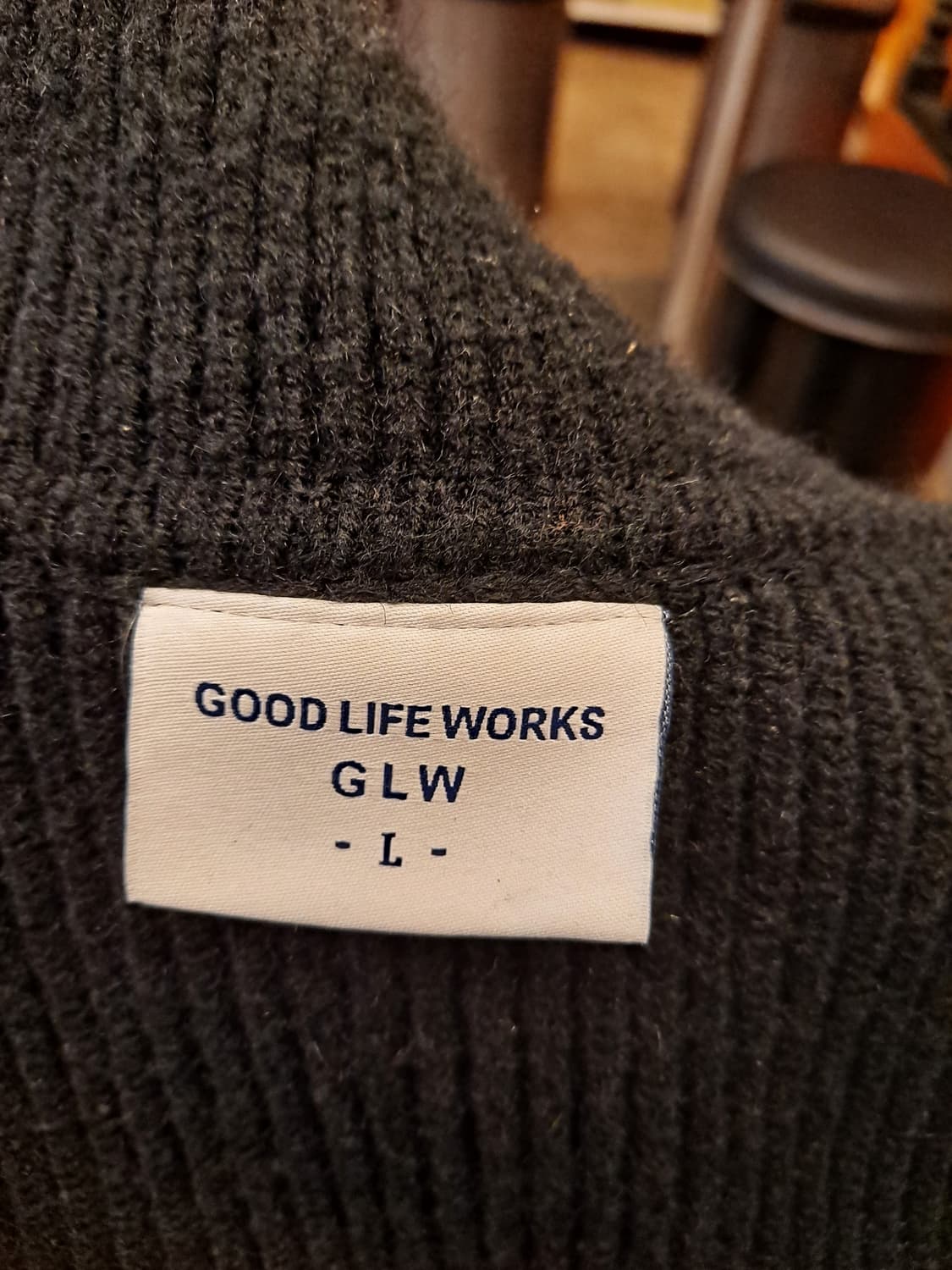 Good Life Works 블랙 니트집업 L사이즈 상품이미지3