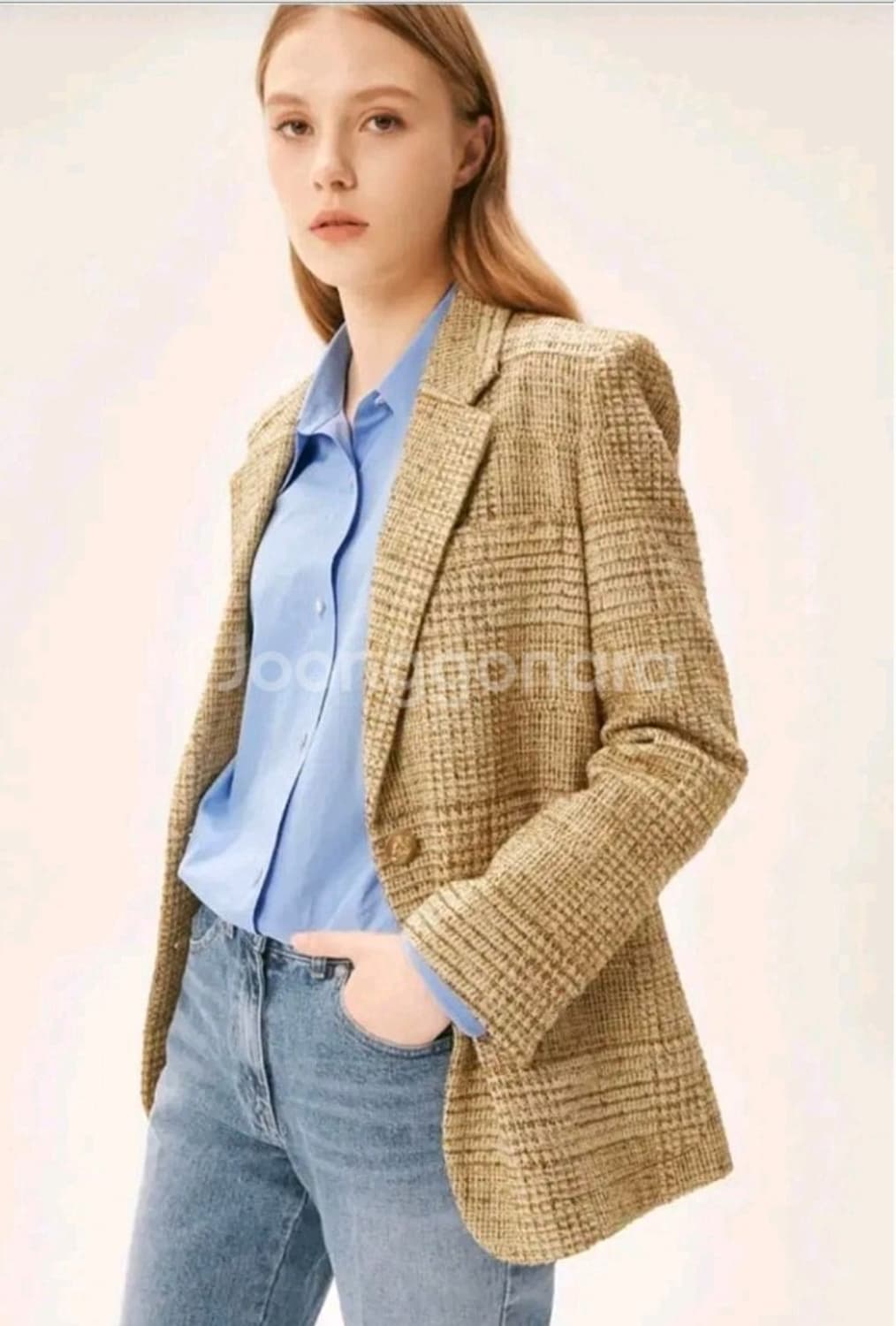 한섬 타임 2021 울 트위드 자켓 82-94-160사이즈 상품이미지1