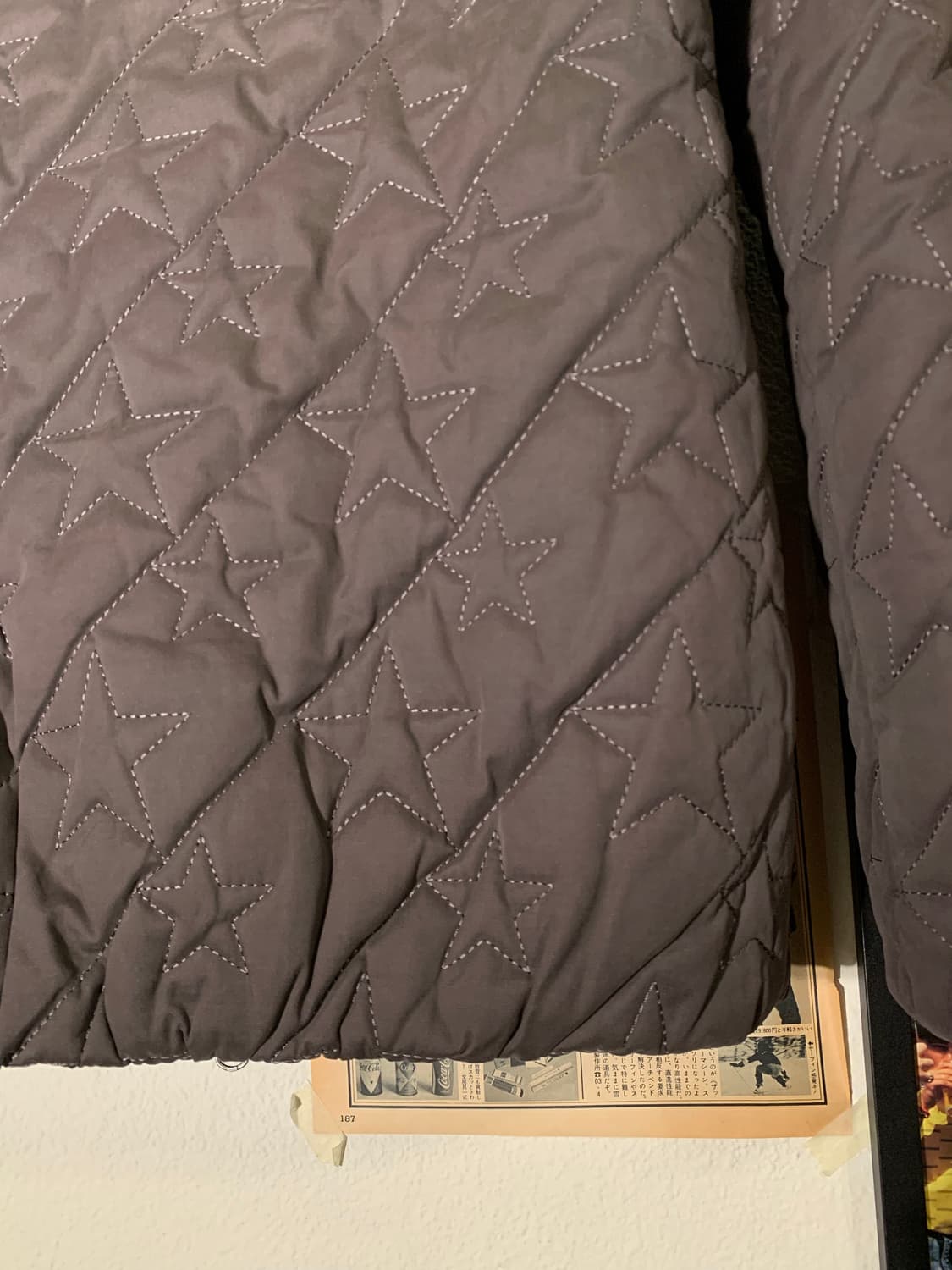 엑스걸 스타퀼팅 하이숄카라 투웨이 차콜 다운자켓 상품이미지5