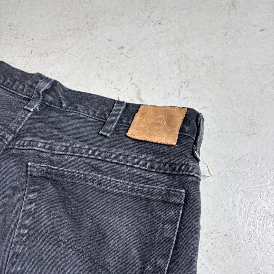 00s LEE 빈티지 흑청 데님팬츠 36x32 상품이미지8