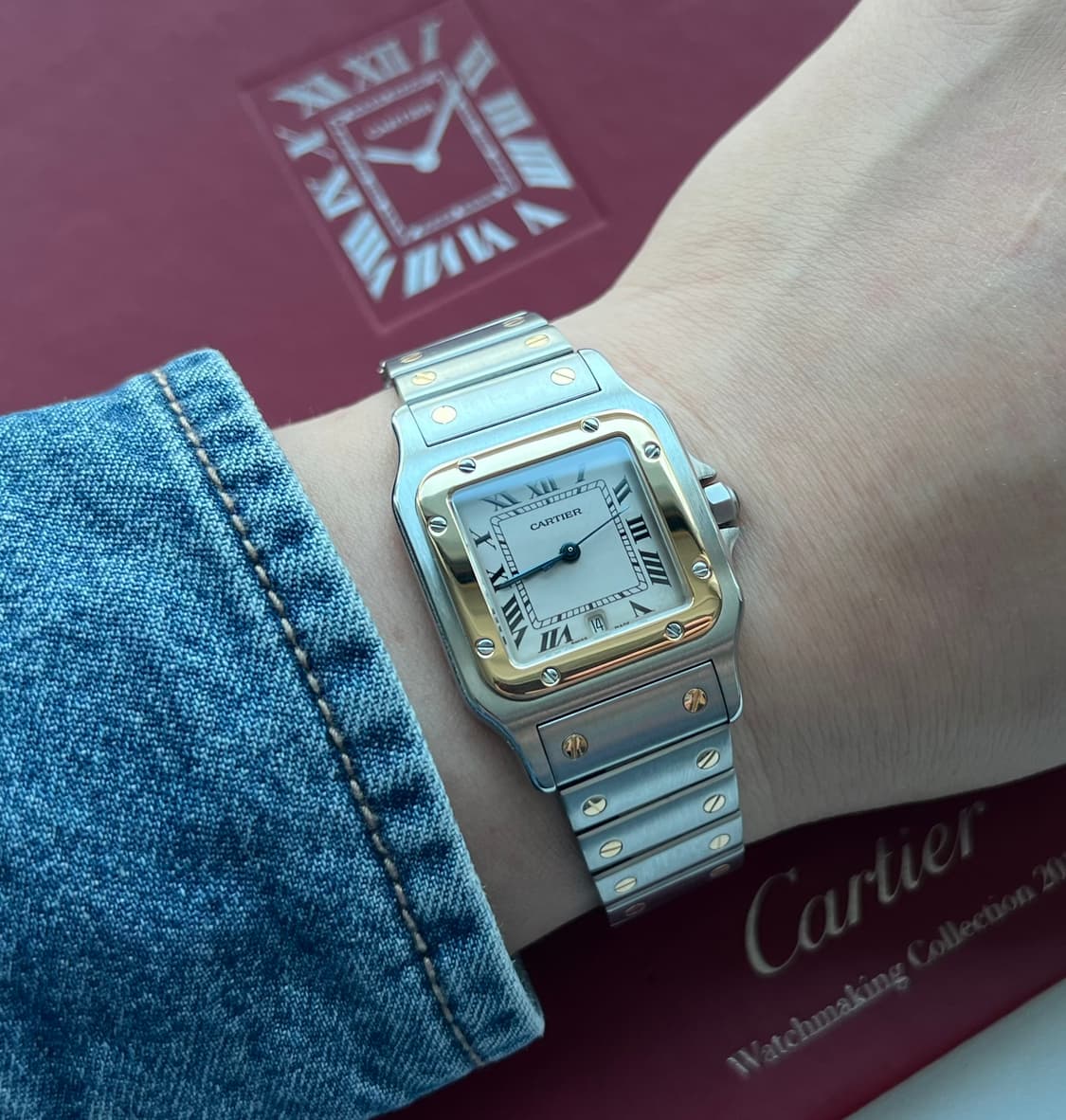 까르띠에 산토스 갈베 라지 18k콤비 쿼츠 상품이미지3