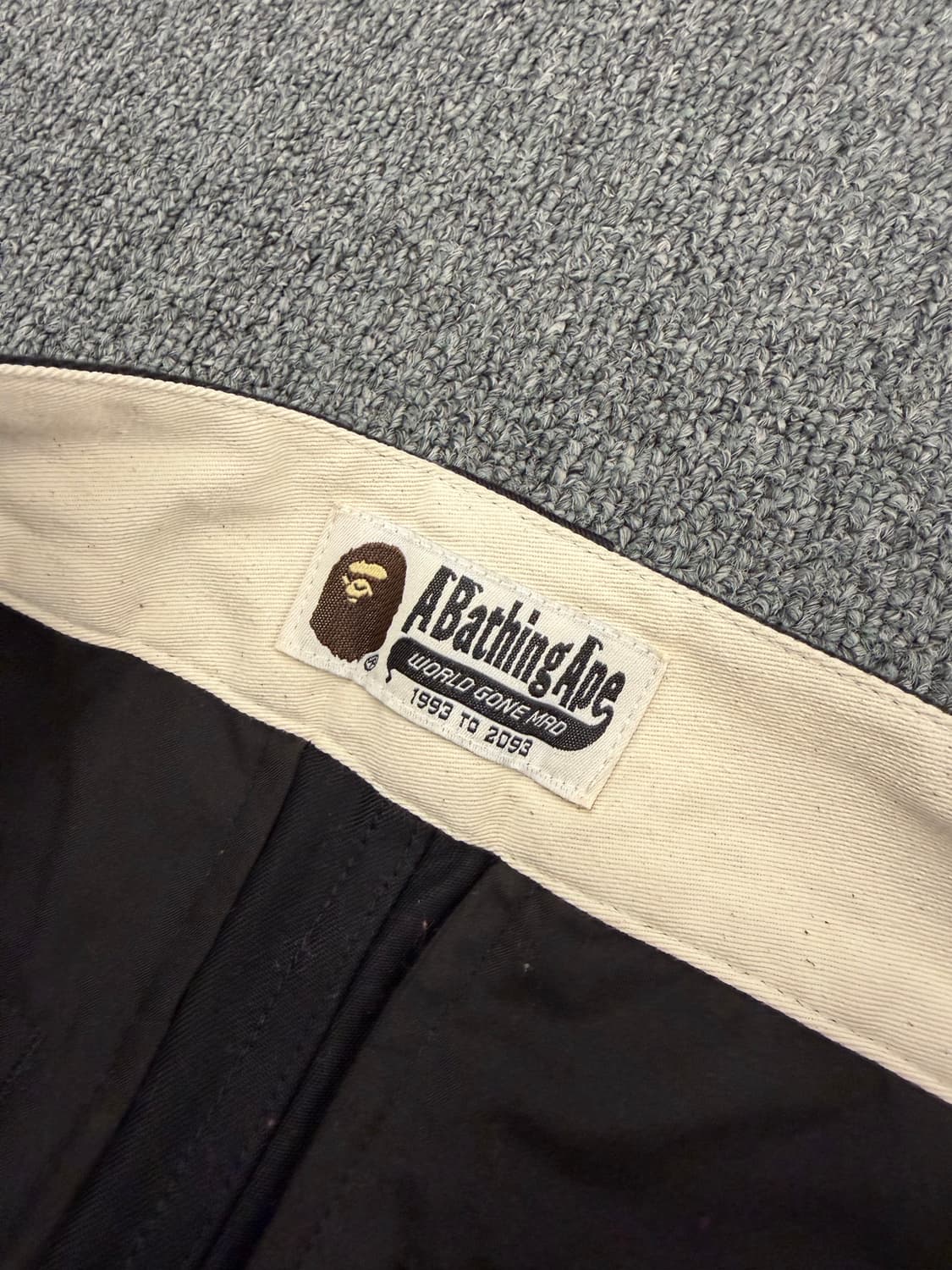 S) 베이프 빈티지 로고 자수 워크팬츠 상품이미지4