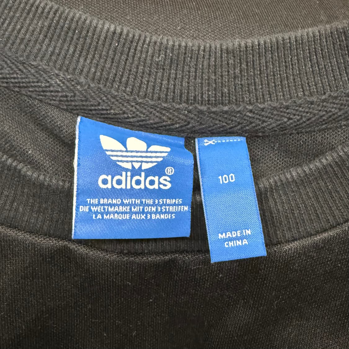 [정품/100] 아디다스 삼선 맨투맨 블랙 b14 상품이미지5