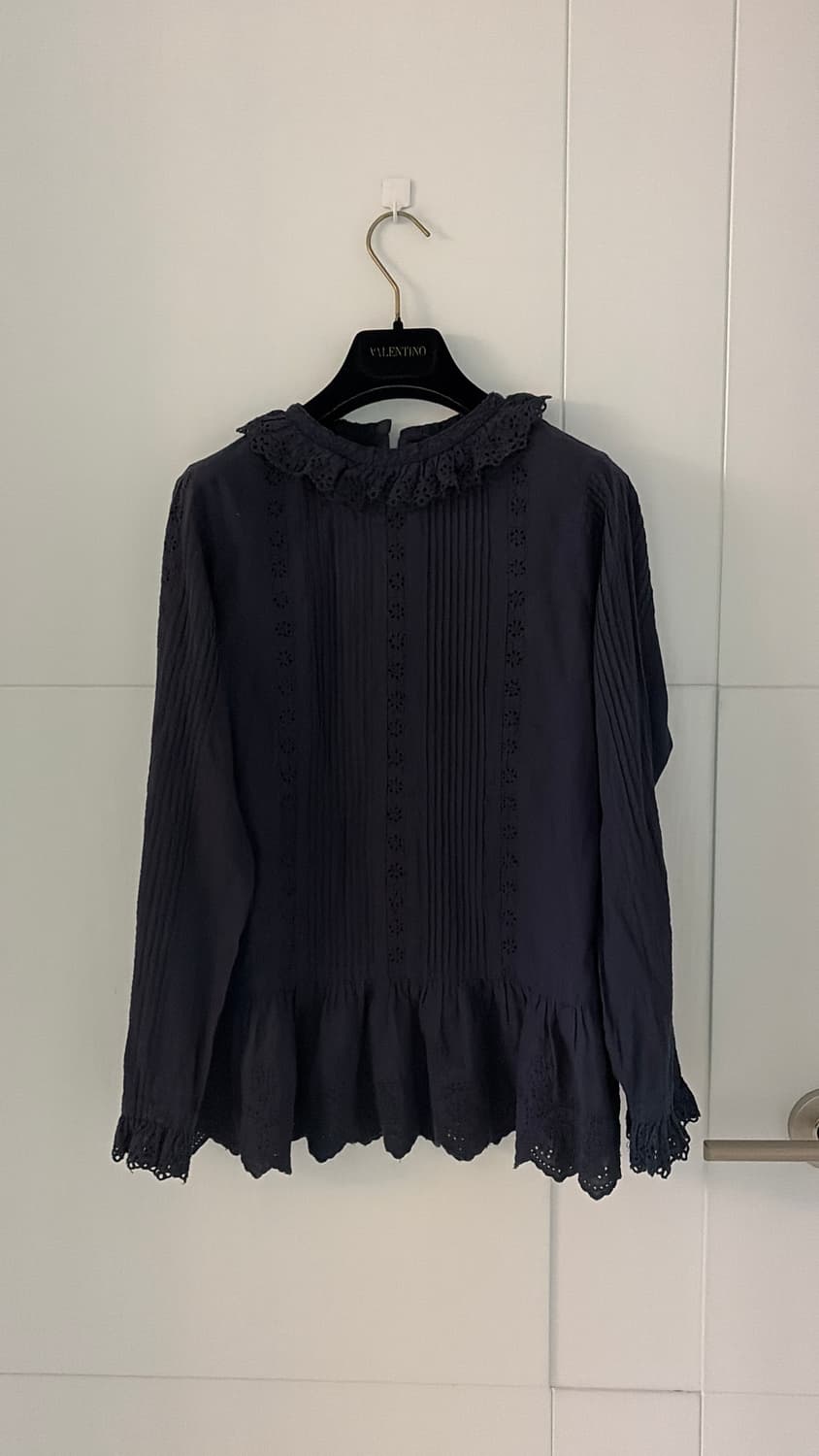 빔즈보이 네이비 레이스 블라우스44,55 정품 상품이미지4