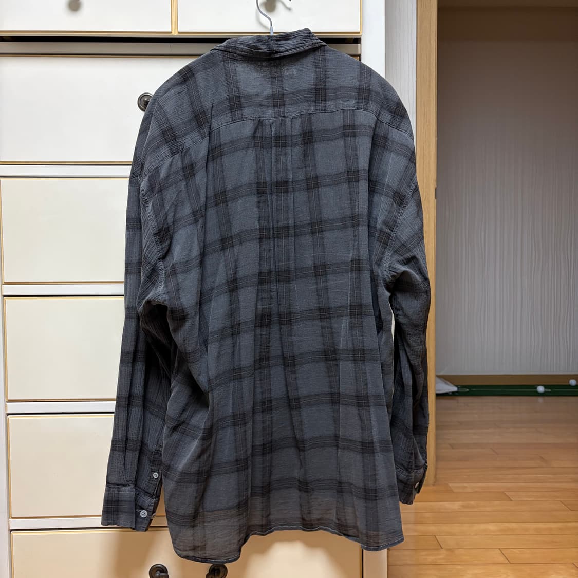 (3) 해칭룸 클래식 셔츠 피그먼트 다이드 체크 브라운 상품이미지4