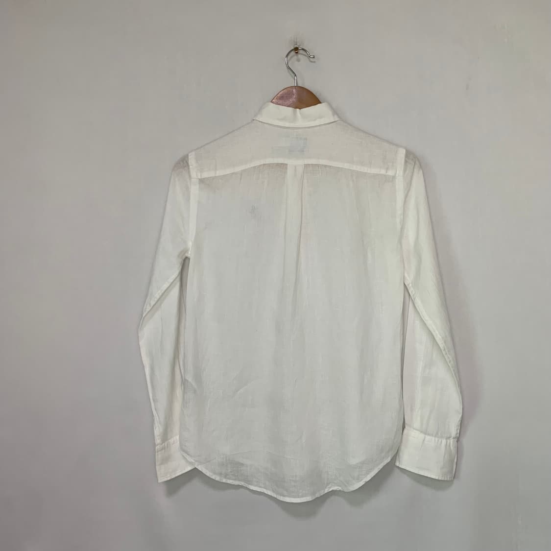 폴로 랄프로렌 린넨 긴팔 셔츠 화이트 아이보리 릴렉스핏 상품이미지5