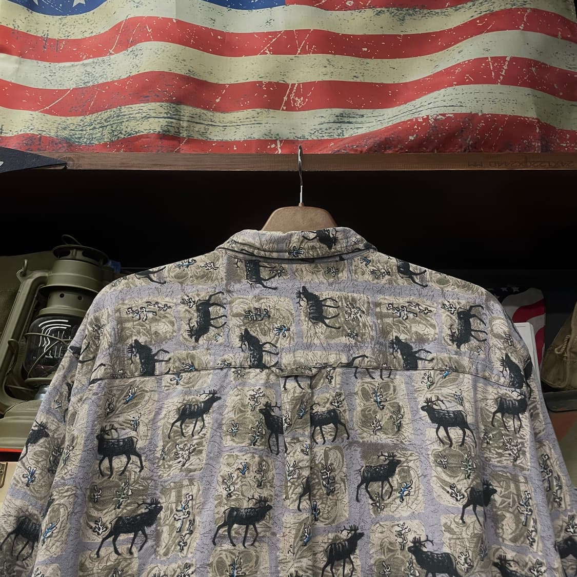 펜들턴 빈티지 순록 애니멀 패턴 플란넬 버튼업 셔츠 N295 상품이미지4