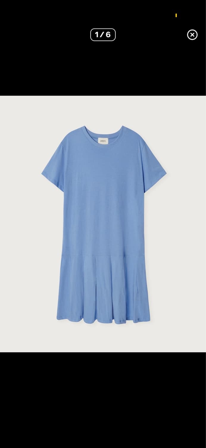 페스토 JERSEY PLEATS DRESS EARTH BLUE 상품이미지1