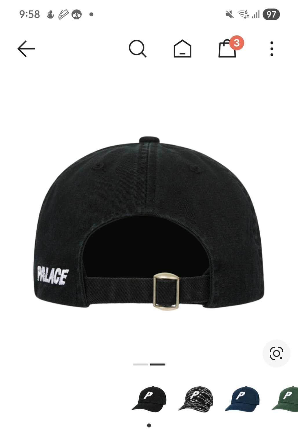 팔라스 6패널 볼캡 블랙 상품이미지2