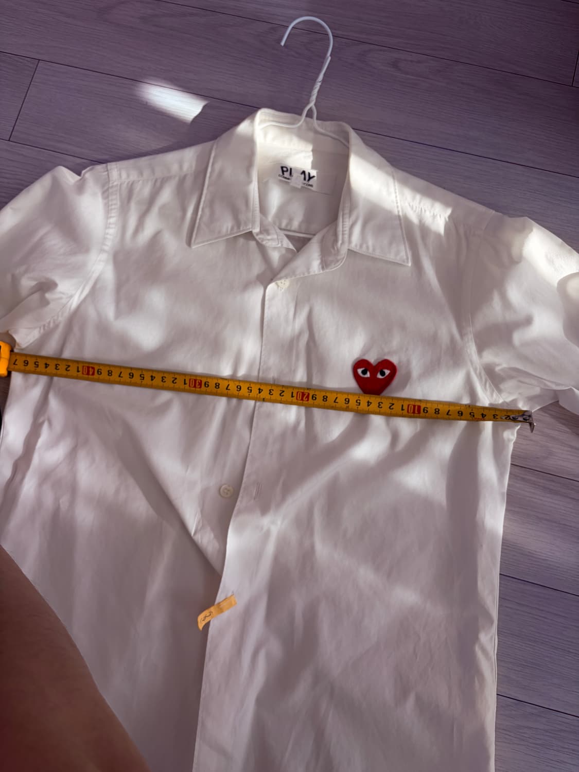 꼼데가르송 PLAY 화이트 셔츠 L 상품이미지4