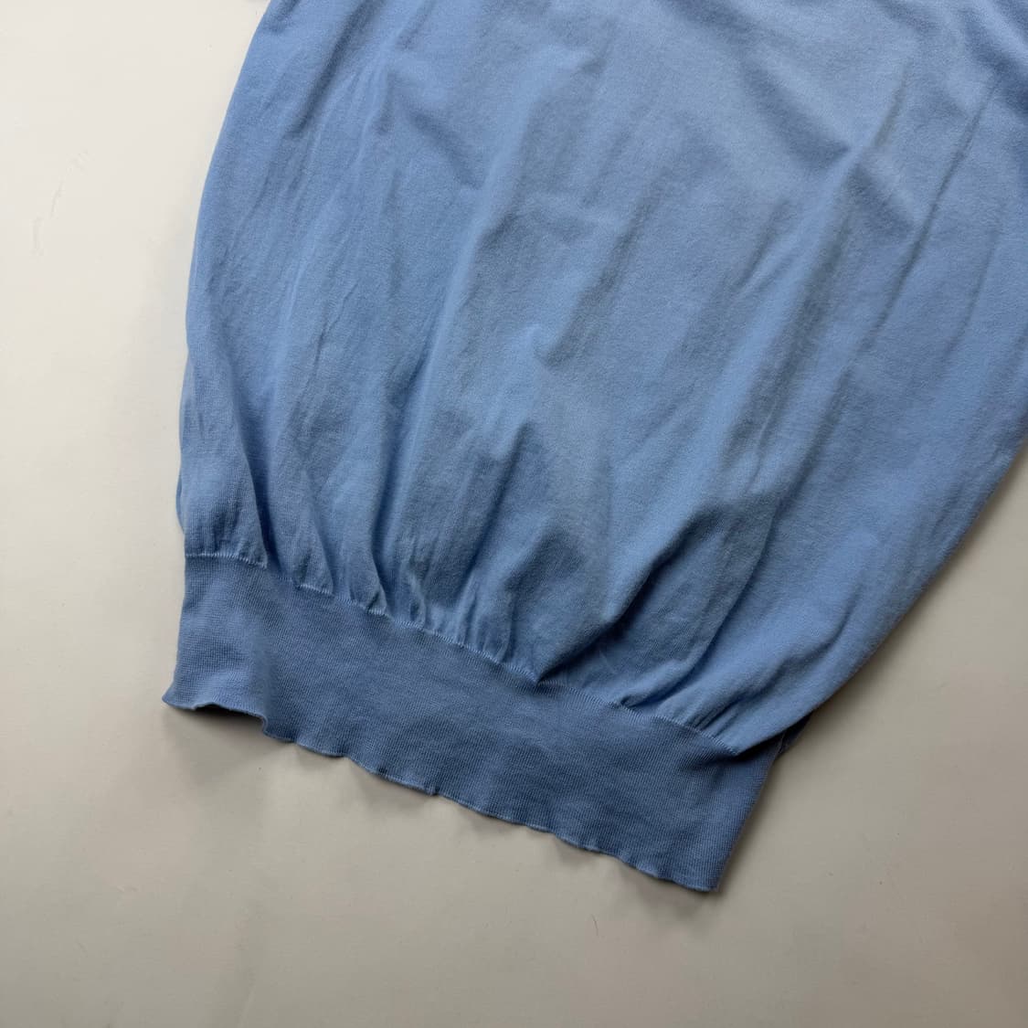 (50)브루넬로쿠치넬리 스카이블루 니트 반팔 카라티 상품이미지9