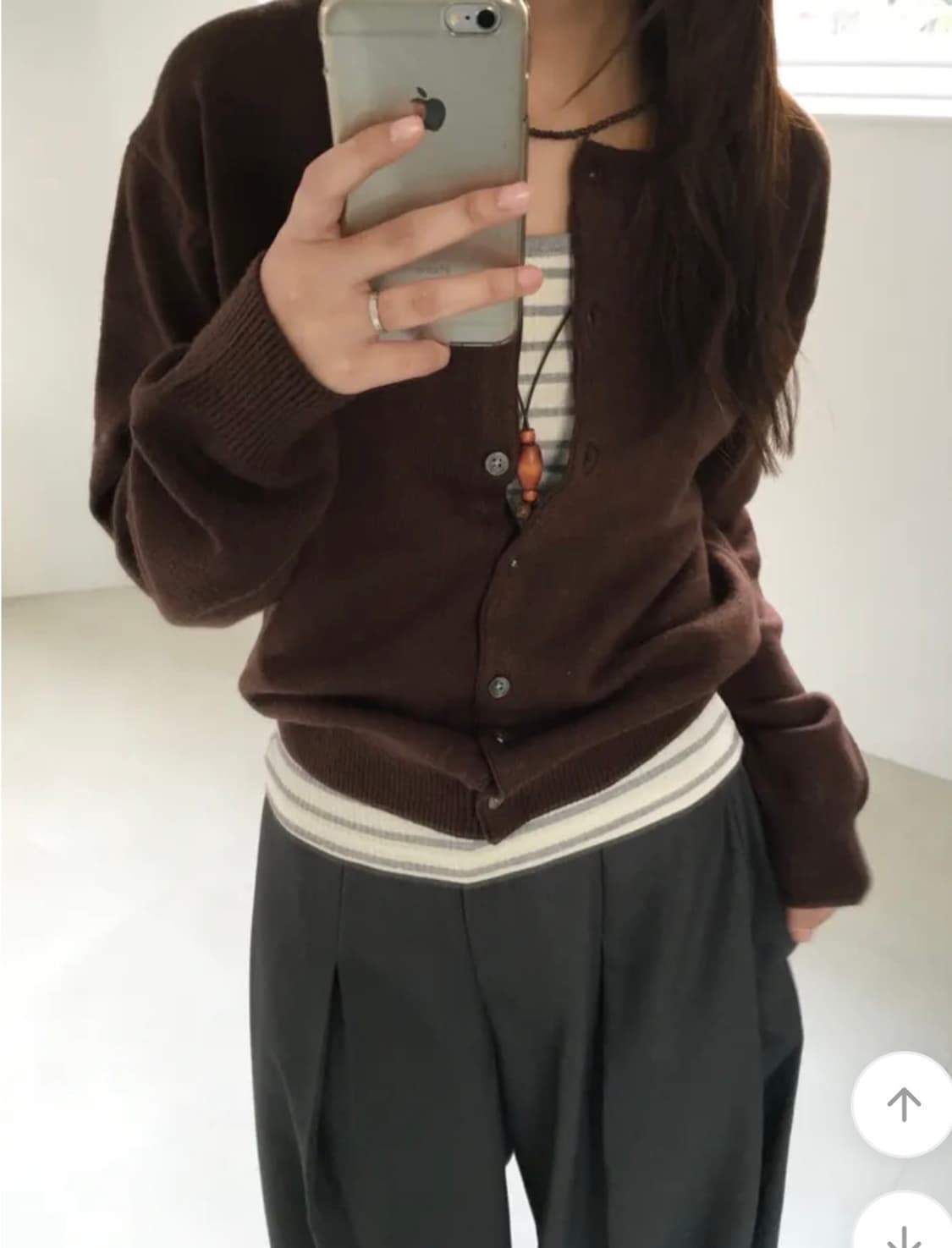 갈색 소프트 가디건 상품이미지1