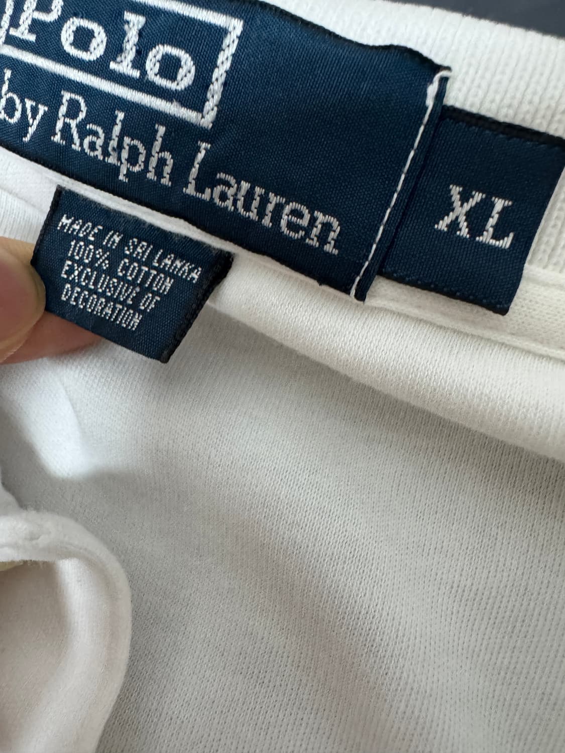 폴로랄프로렌 오버핏 화이트 반팔 카라 티셔츠 XL~2XL 상품이미지3