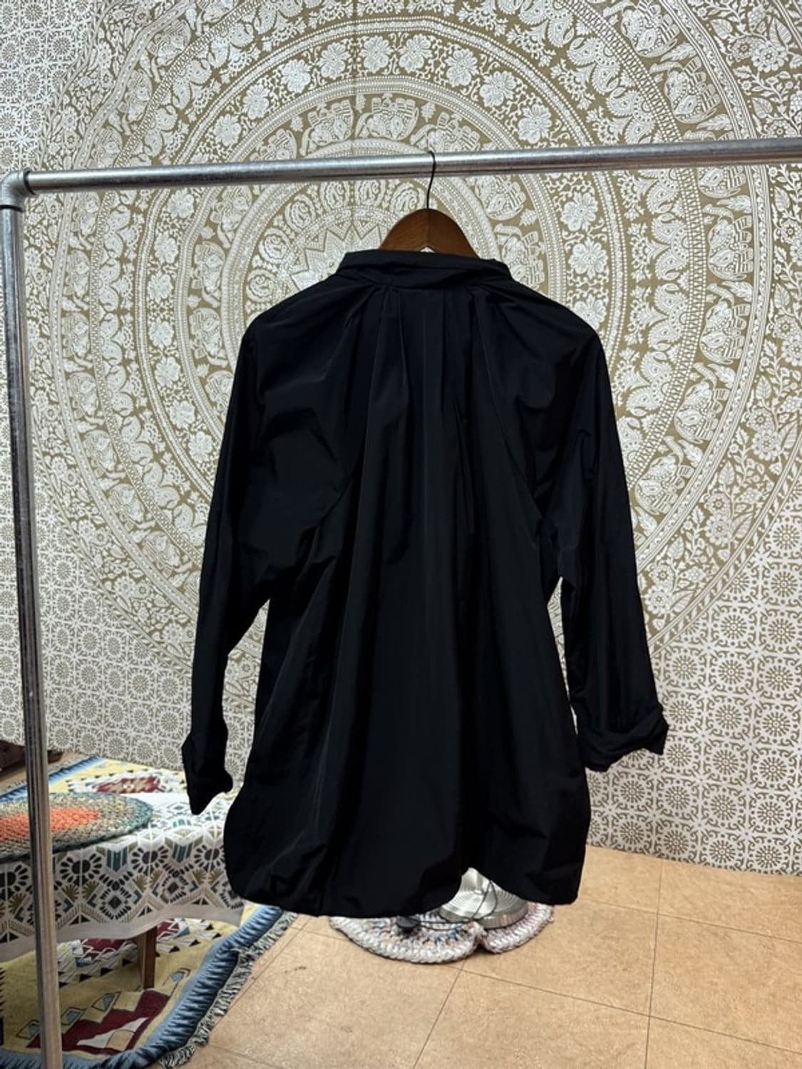 오브제 여성 빈티지 프릴 롱 바람막이 상품이미지3