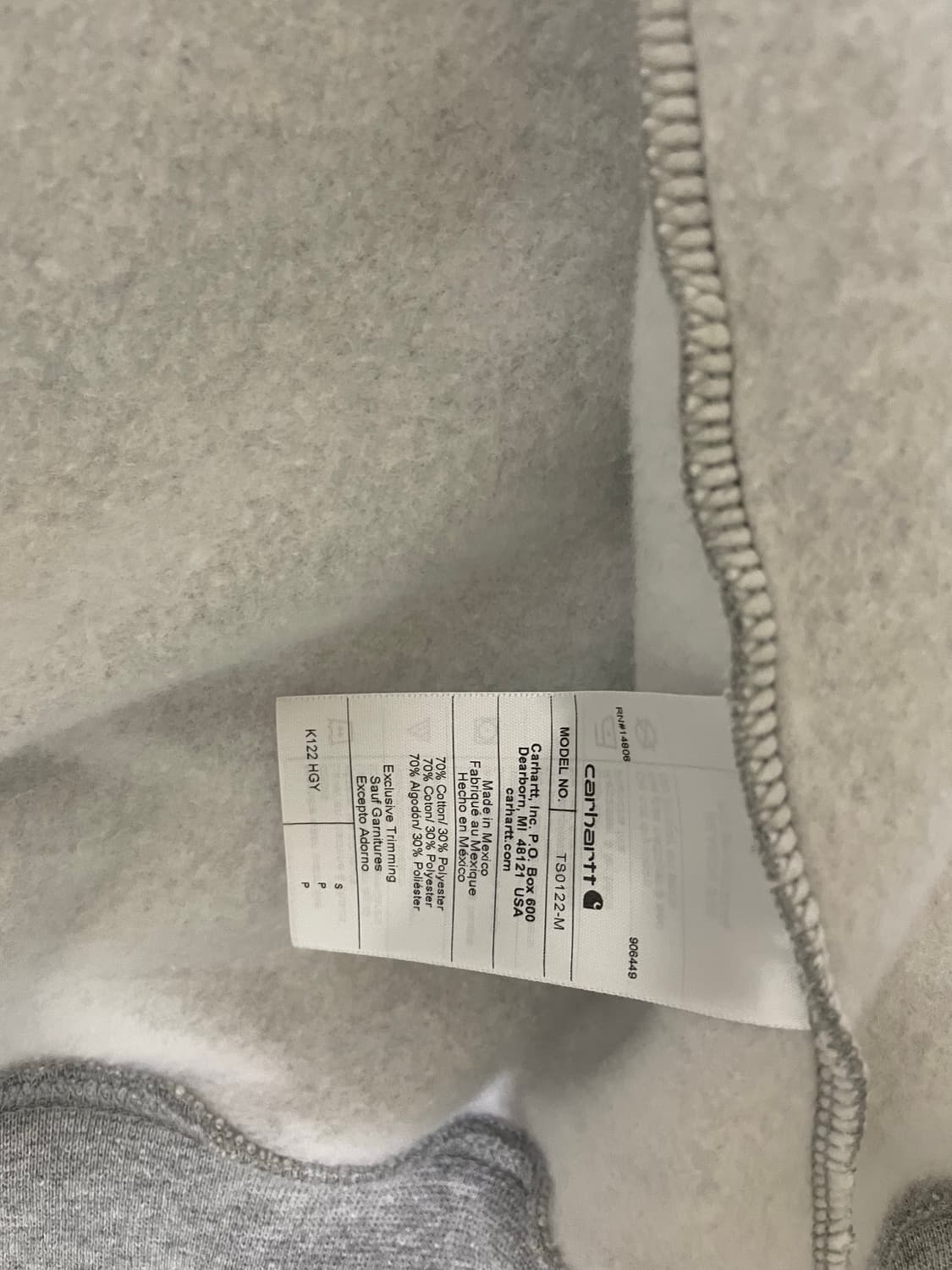 칼하트 미드웨이트 후드집업 s 상품이미지3