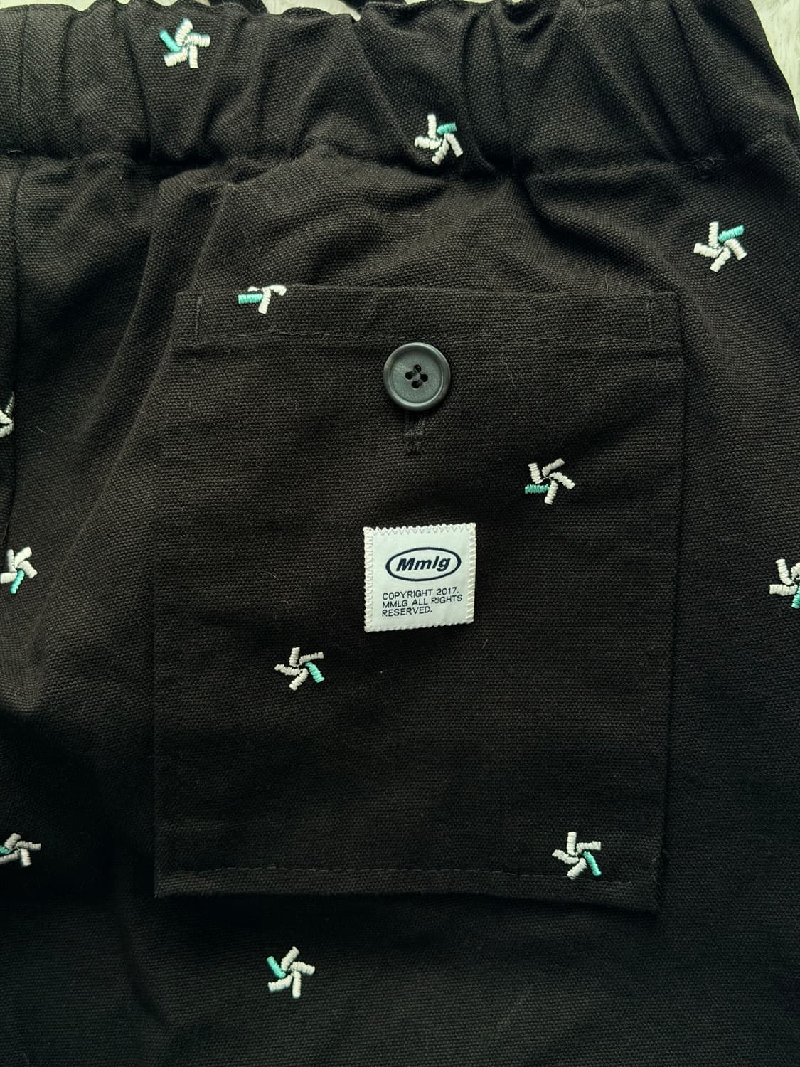 Mmlg 별 패턴 검정 바지 L 상품이미지6