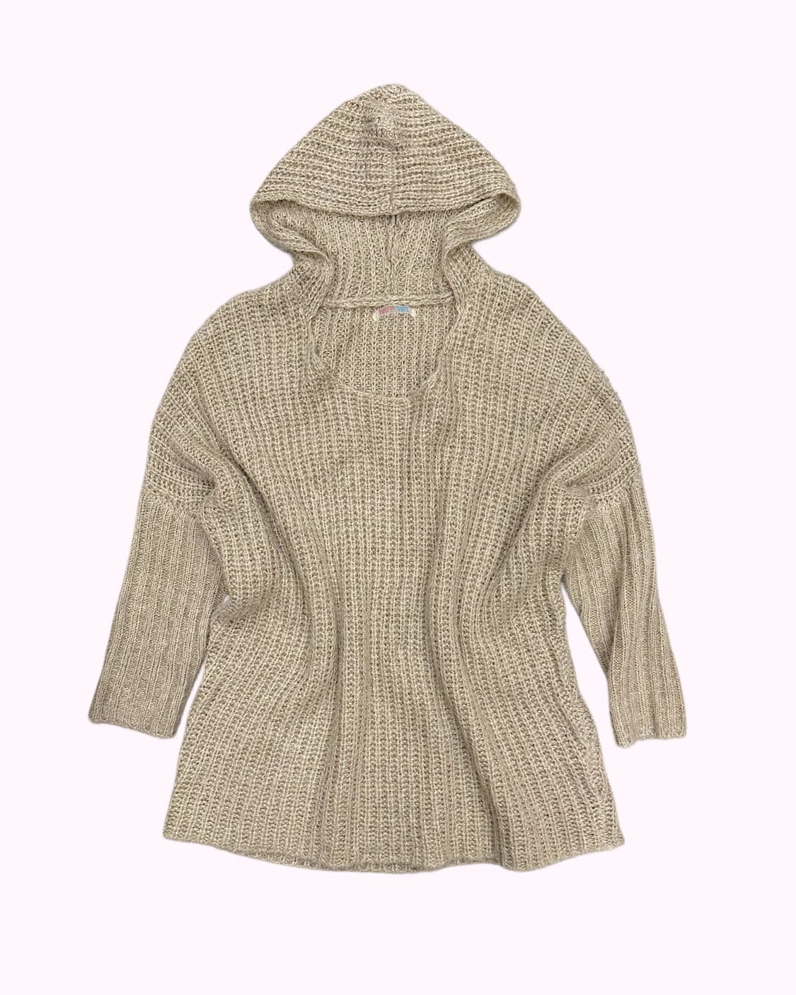 FREE'S MART glitter beige hood knit t 상품이미지2