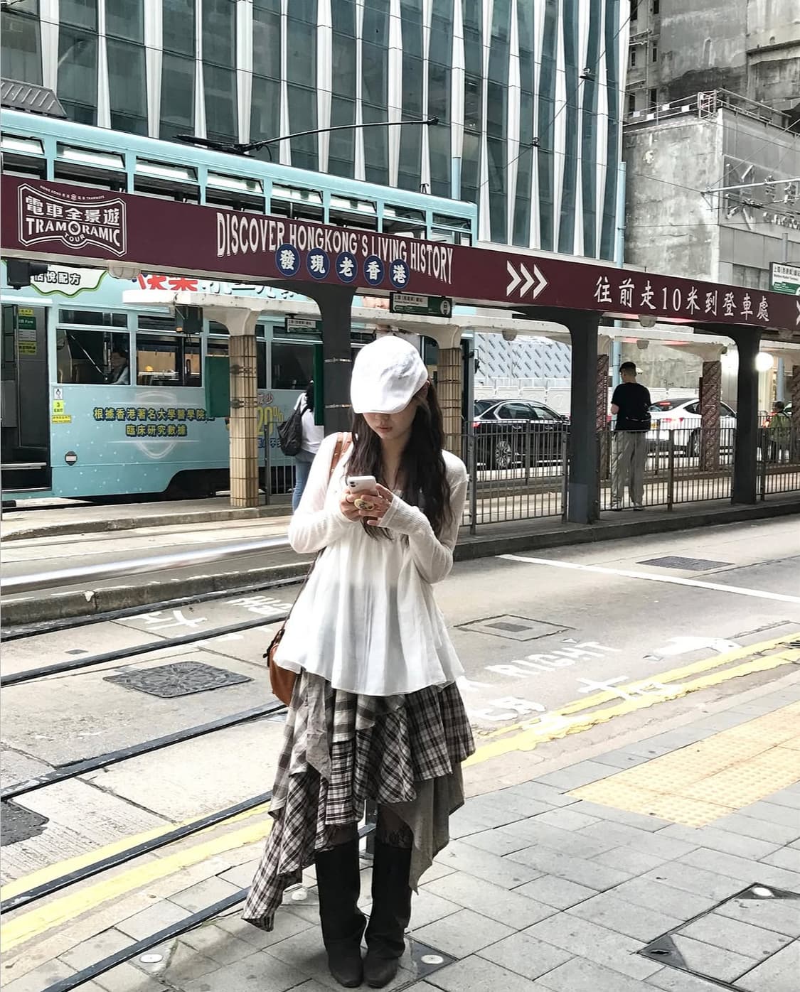 시즐 슈어 레이어드 체크스커트 상품이미지3