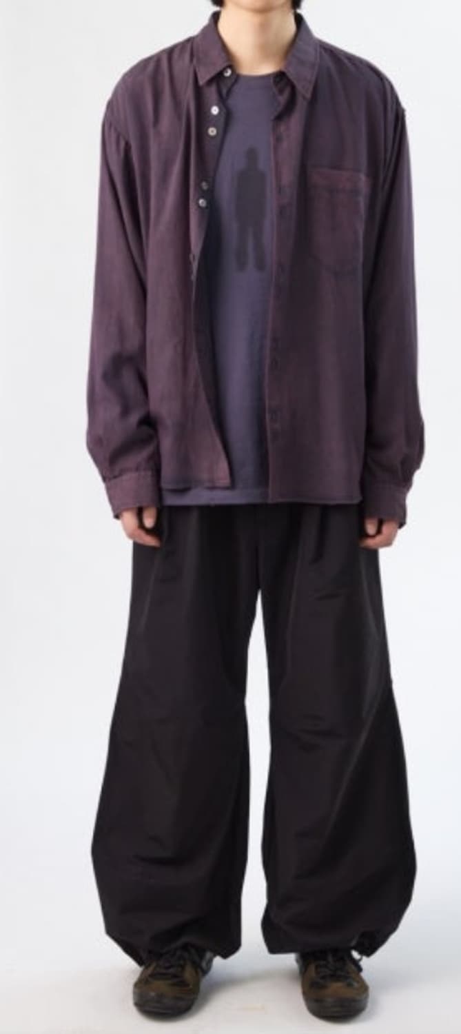 [3] 해칭룸 rana shirt washed maroon 상품이미지1