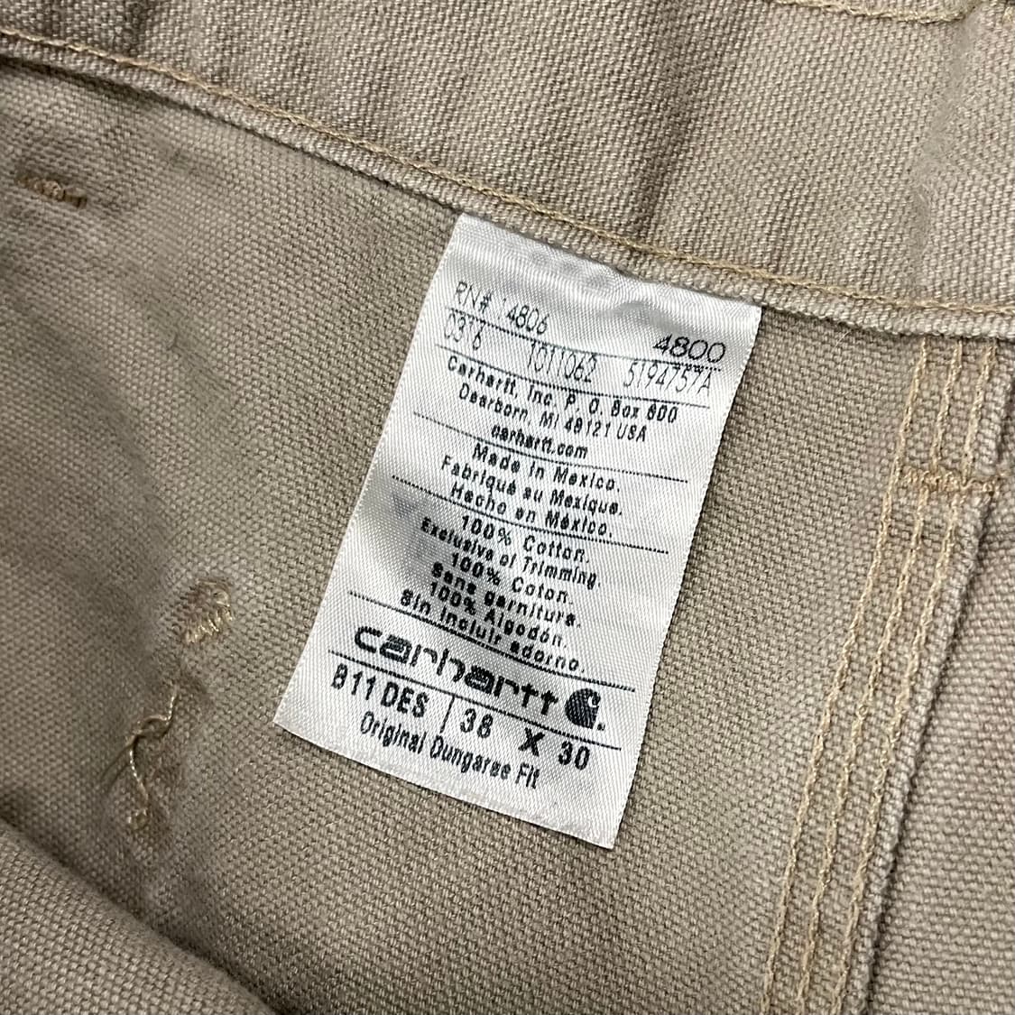 Carhartt B11 데저트 카펜터 팬츠 (36“) 상품이미지6