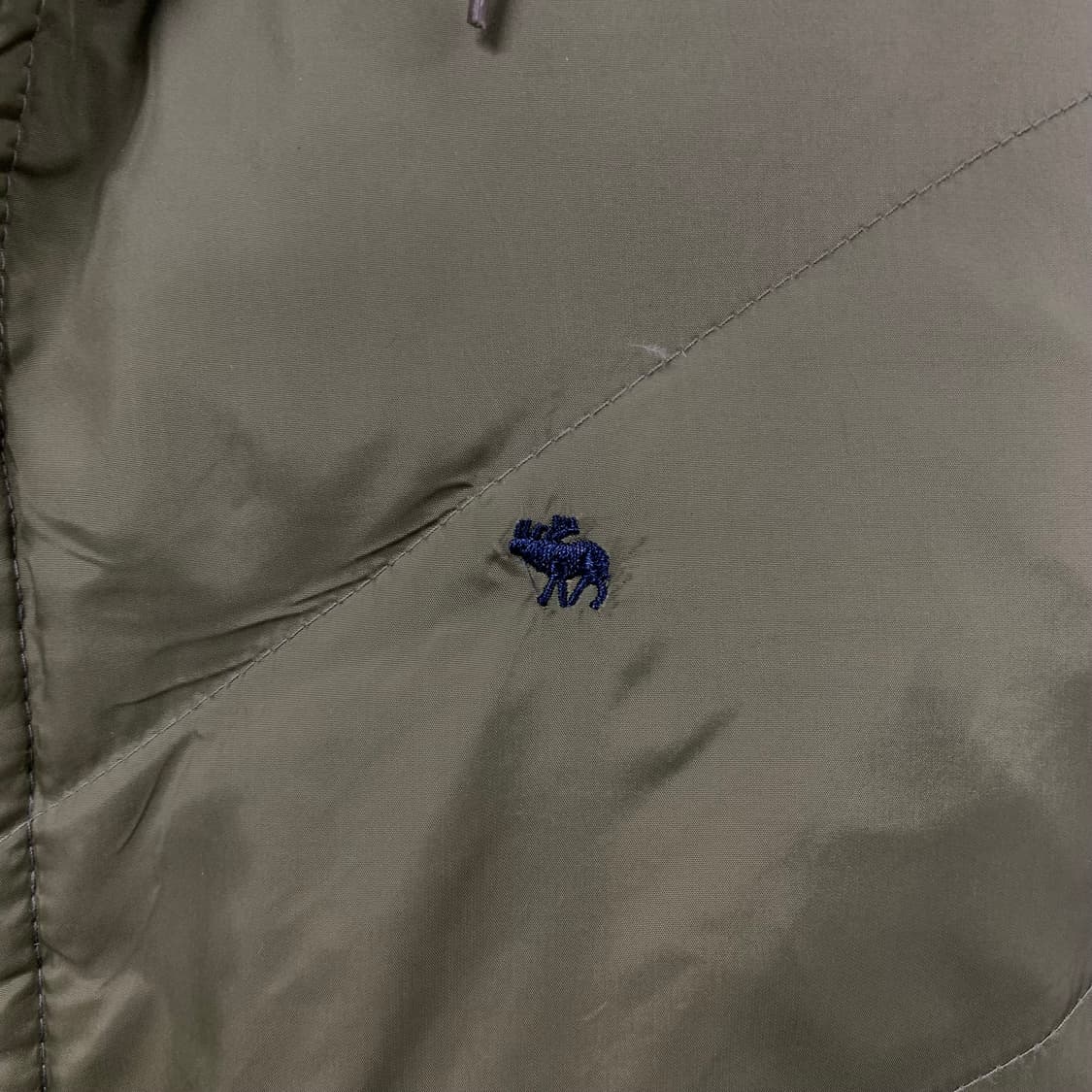 아베크롬비 산양로고 카키 봄버 자켓 상품이미지5