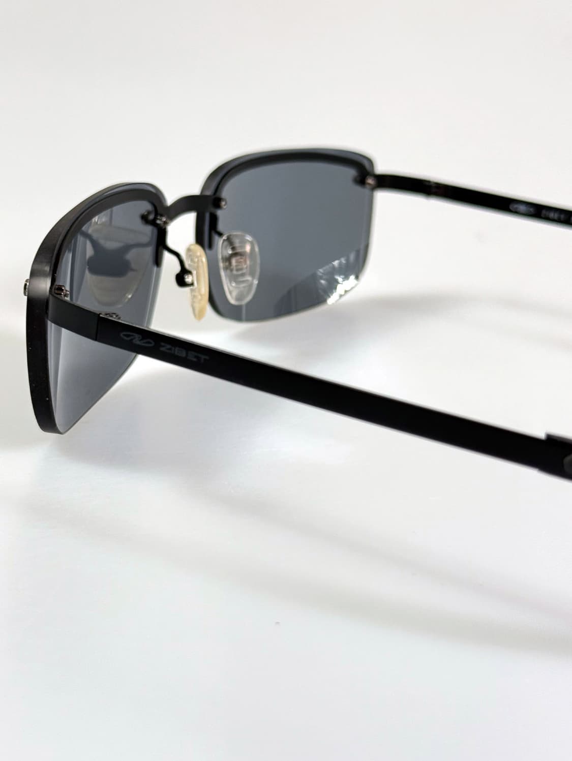 90s ZIBET 블랙 무테 스퀘어 프레임 빈티지 선글라스 상품이미지4