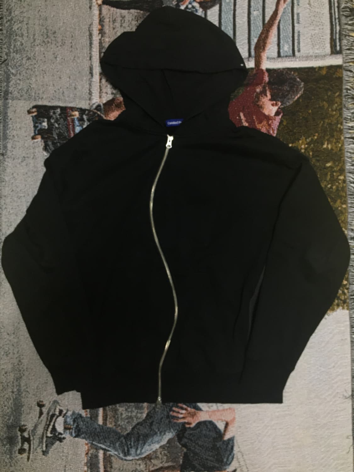WAVE ZIP UP HOODIE BLACK 상품이미지1
