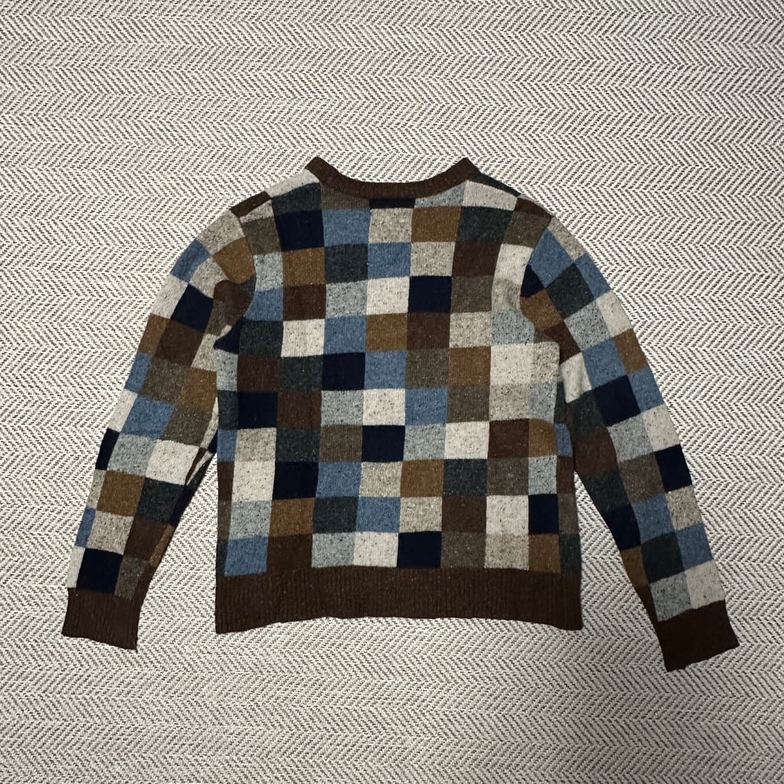 BEAMS PLUS multi check knit sweater 상품이미지2