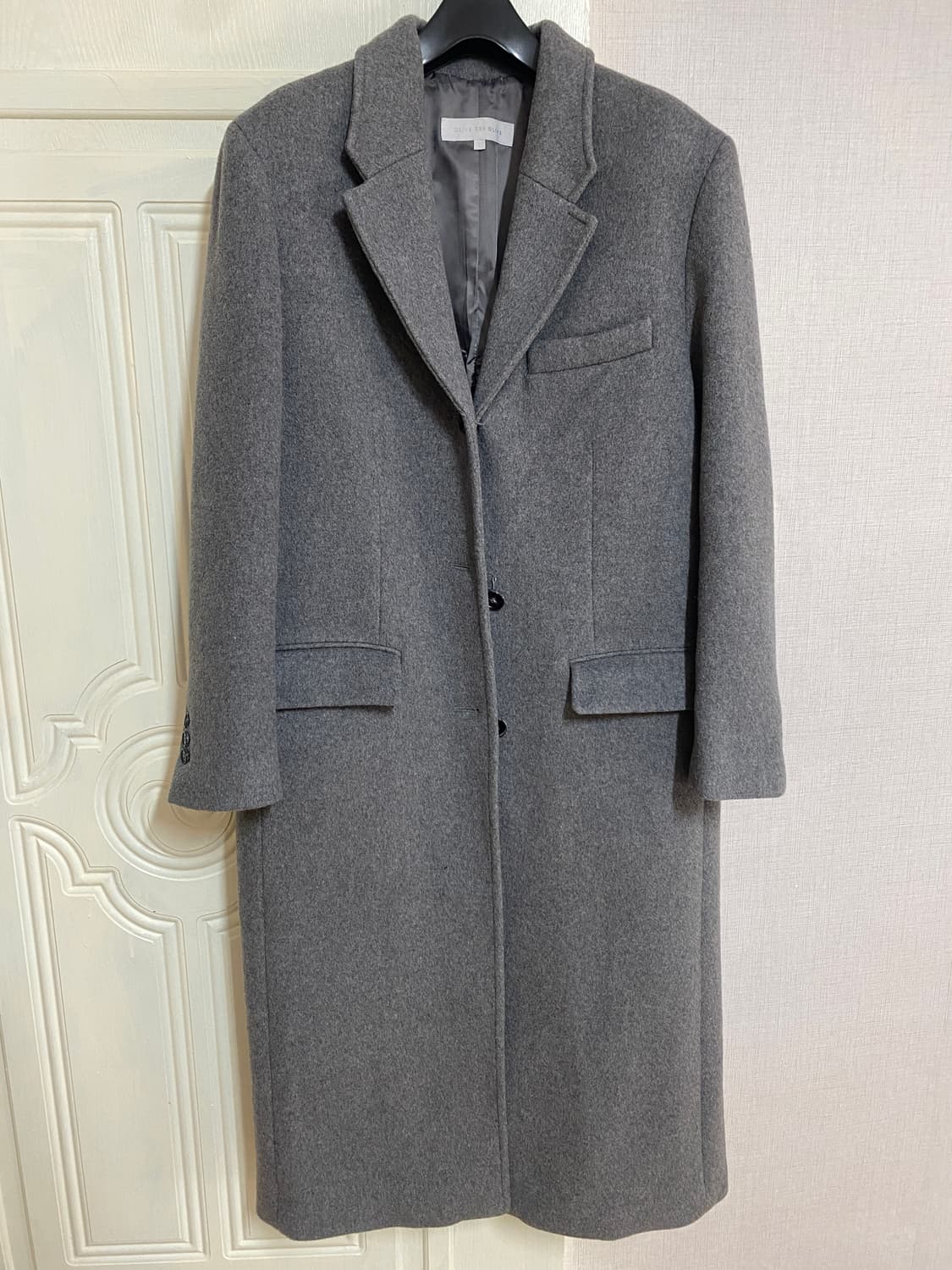 올리브데올리브 하승리, 박하나 착용 울 블렌드 싱글 코트 상품이미지3